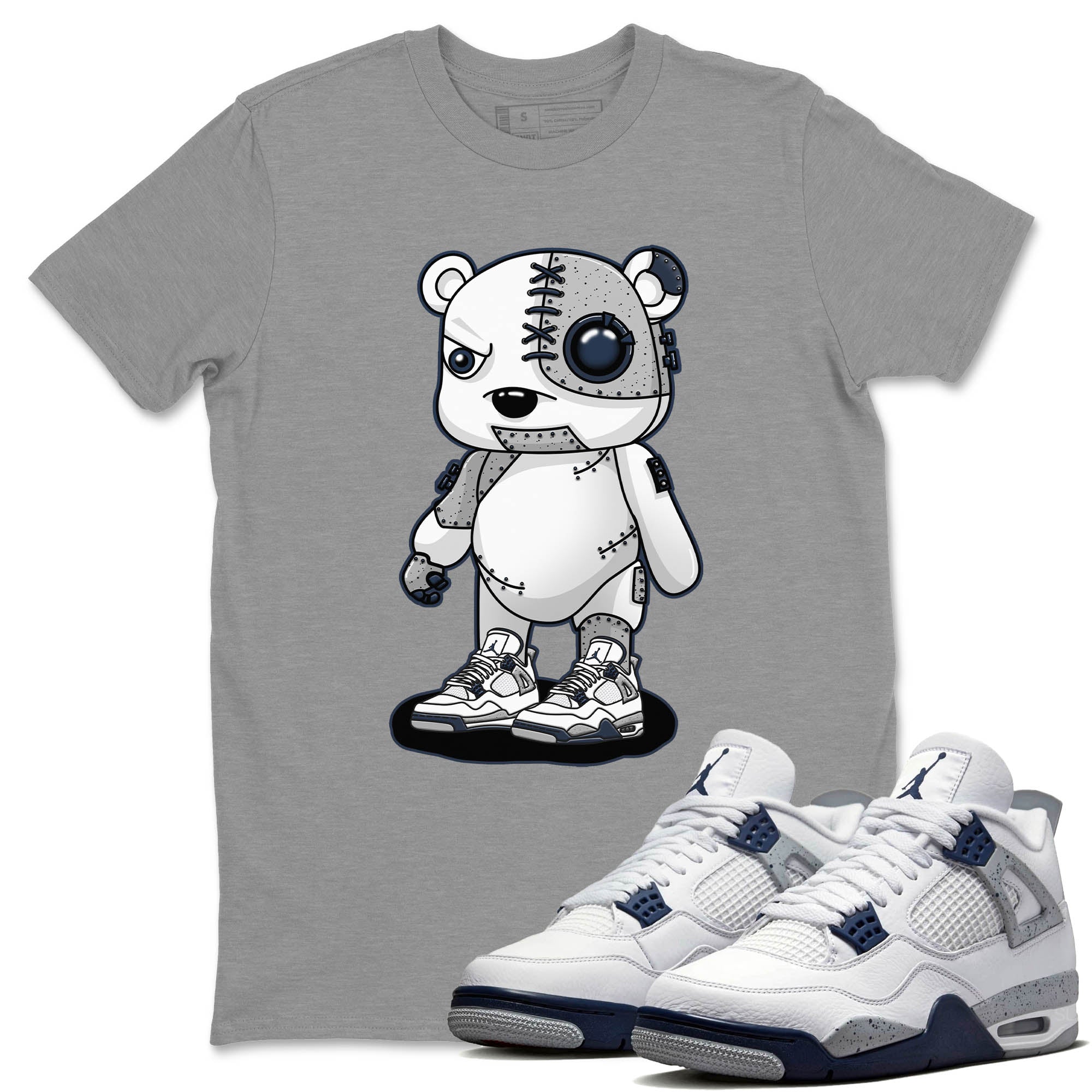 Cyborg Bear Unisex Tops - Air Jordan 4 Midnight Navy
