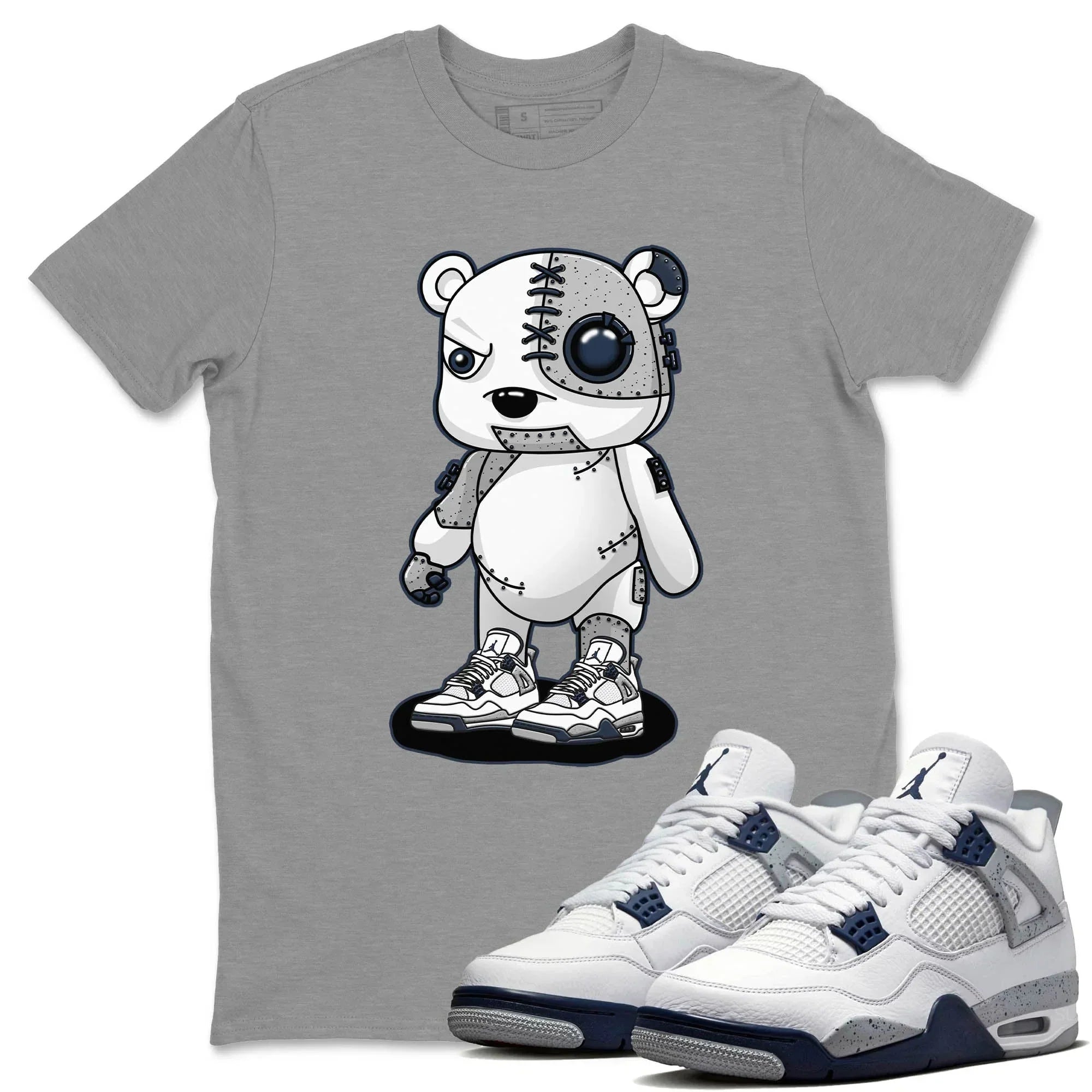 Cyborg Bear Unisex Tops - Air Jordan 4 Midnight Navy