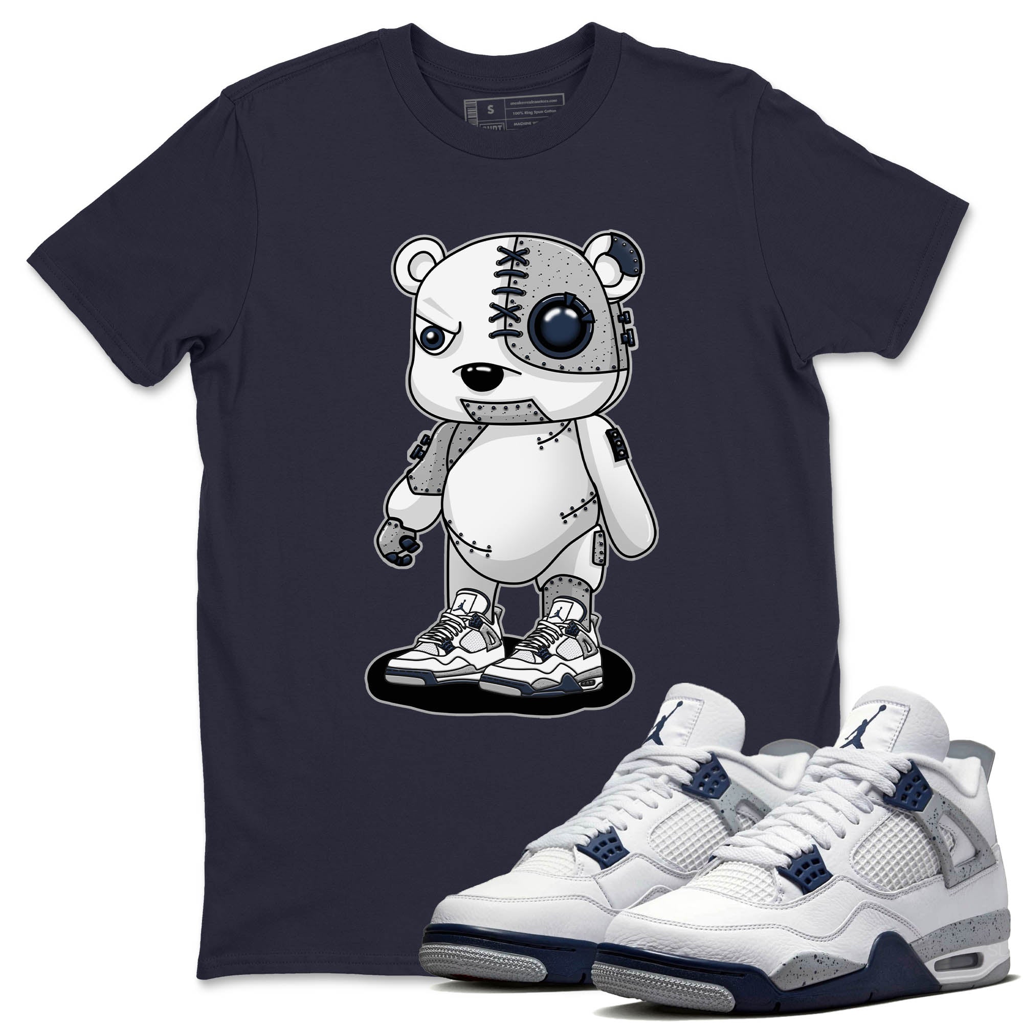 Cyborg Bear Unisex Tops - Air Jordan 4 Midnight Navy