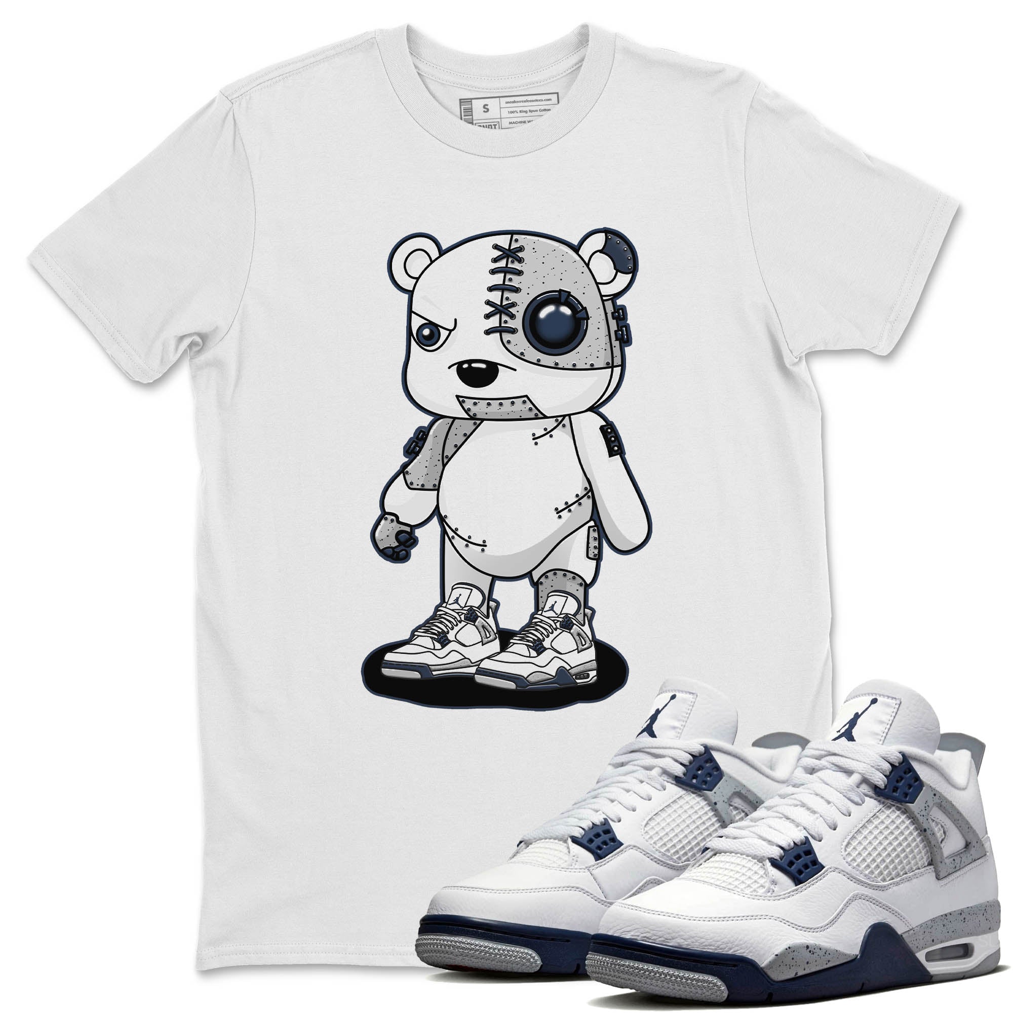 Cyborg Bear Unisex Tops - Air Jordan 4 Midnight Navy