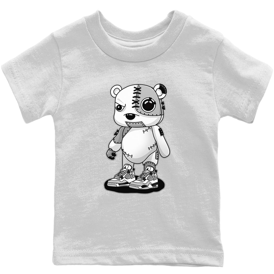 Cyborg Bear Kids Tops - Air Jordan 4 Military Black