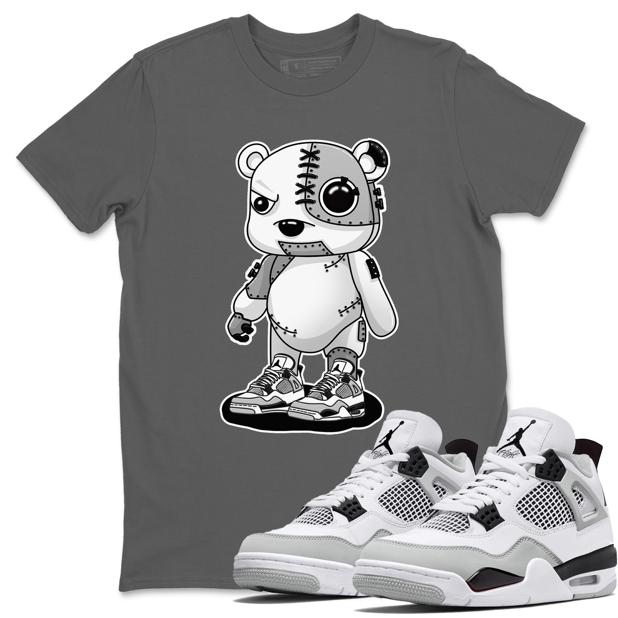 Cyborg Bear Unisex Tops - Air Jordan 4 Military Black