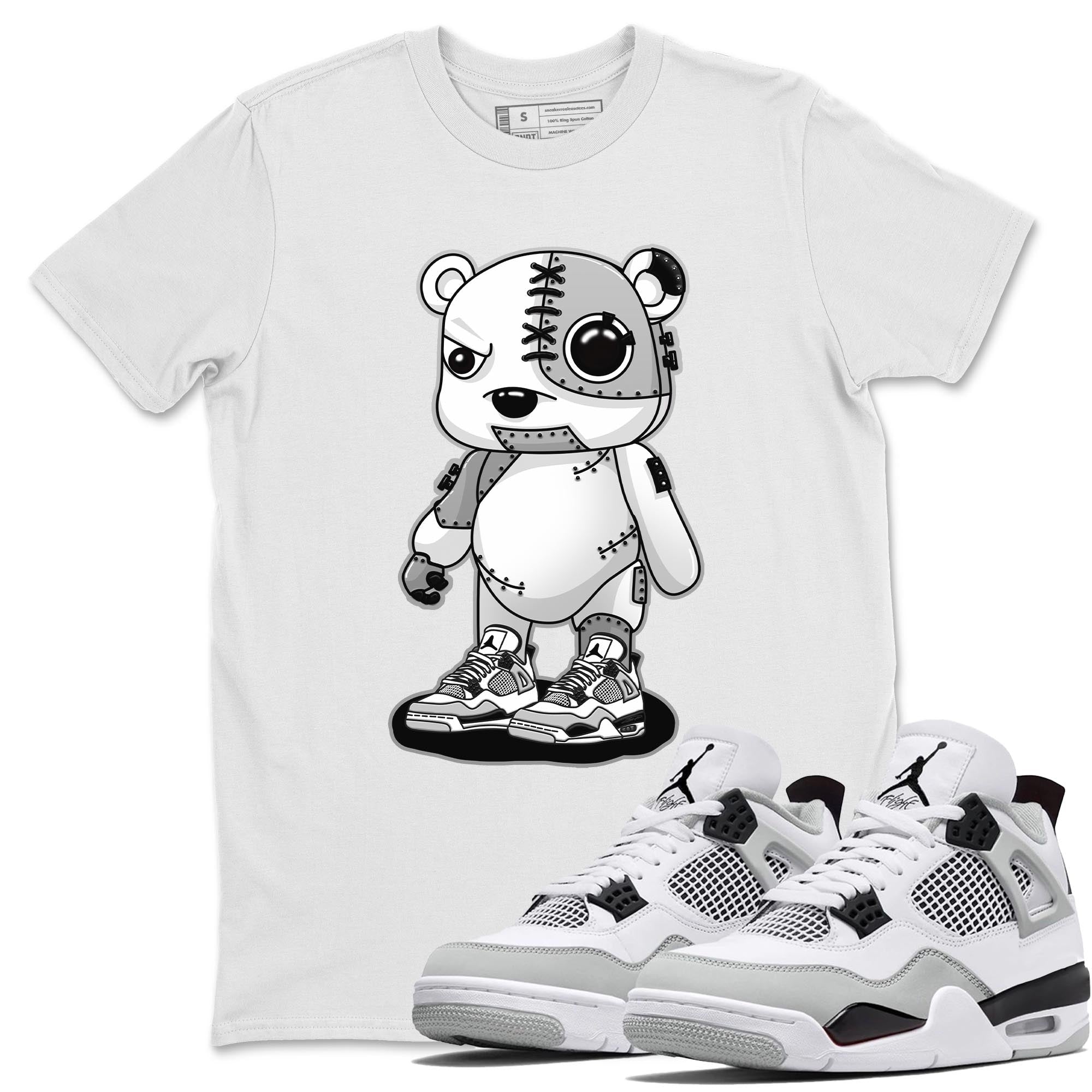 Cyborg Bear Unisex Tops - Air Jordan 4 Military Black