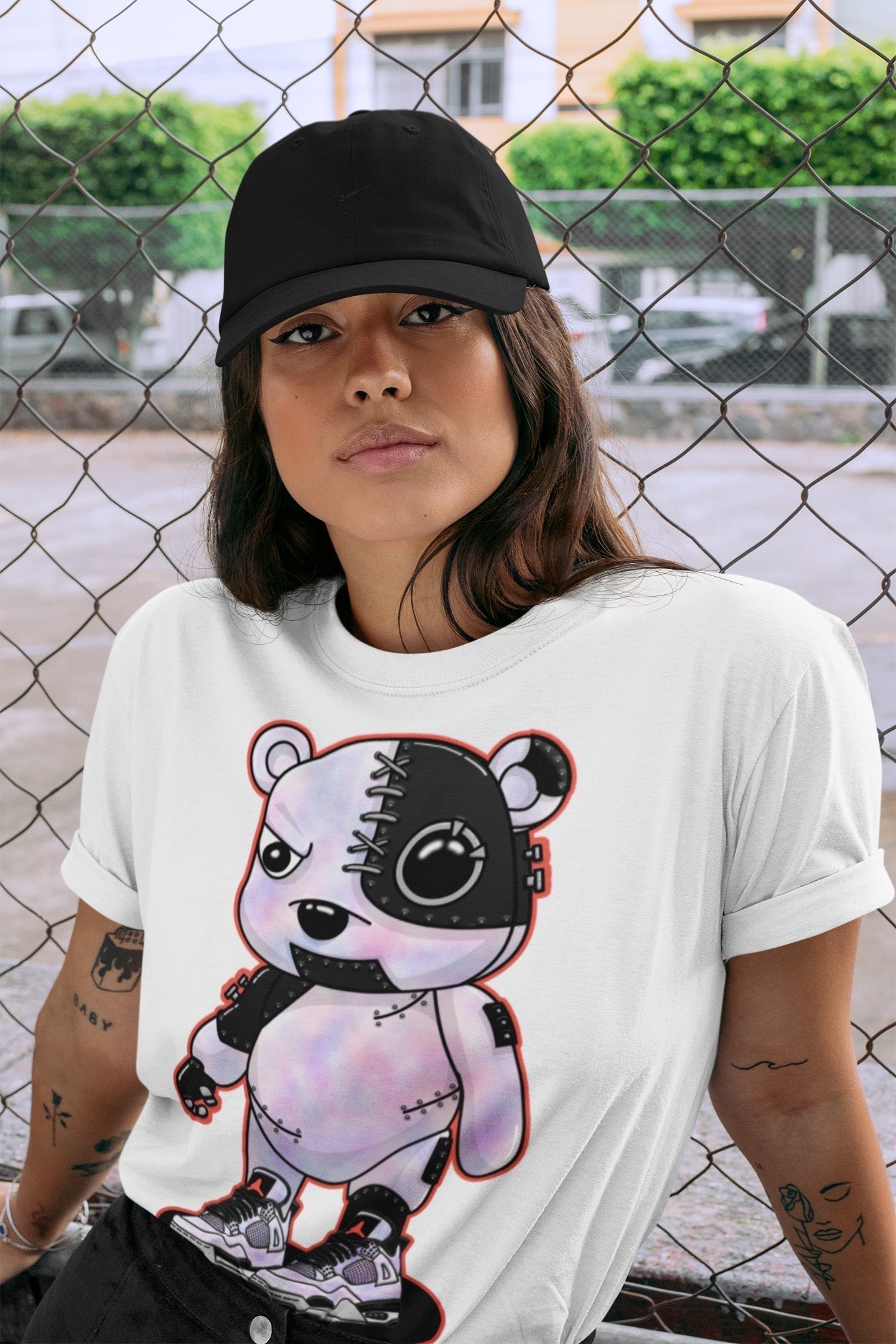 Cyborg Bear Unisex Tops - Air Jordan 4 Zen Master