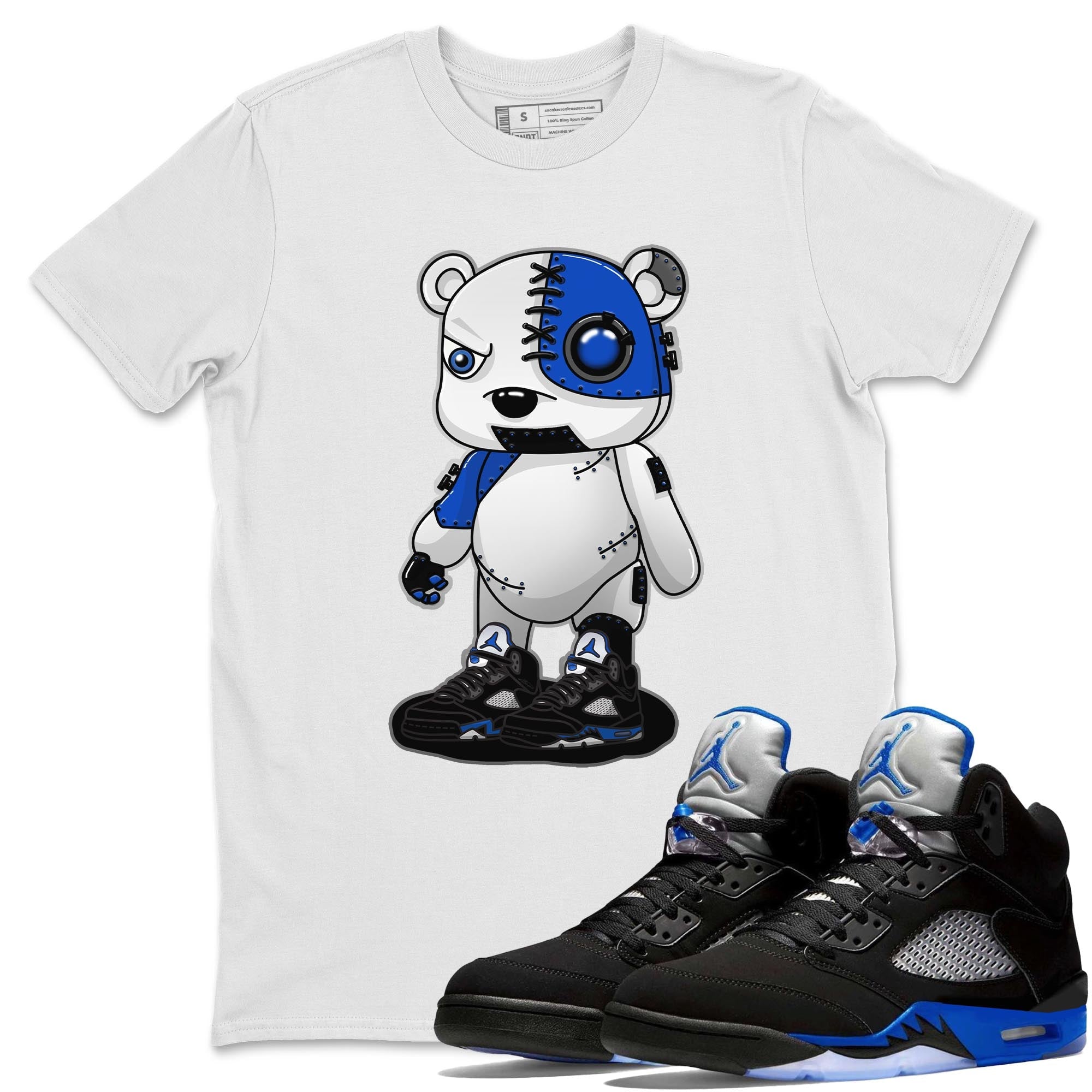 Cyborg Bear Unisex Tops - Air Jordan 5 Racer Blue