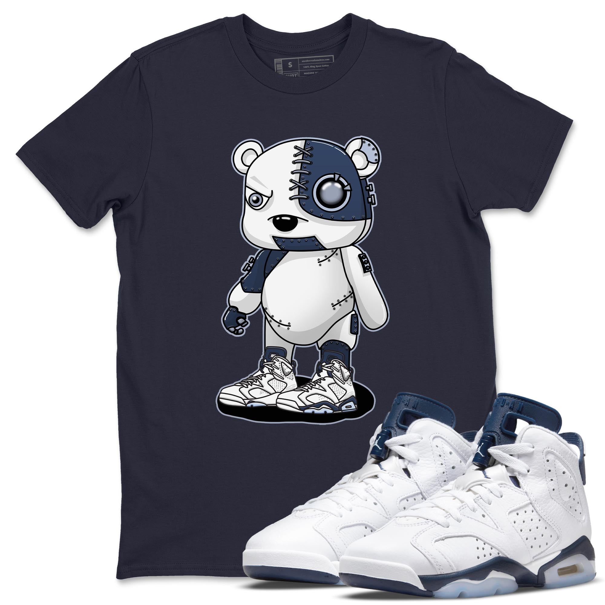 Cyborg Bear Unisex Tops - Air Jordan 6 Midnight Navy