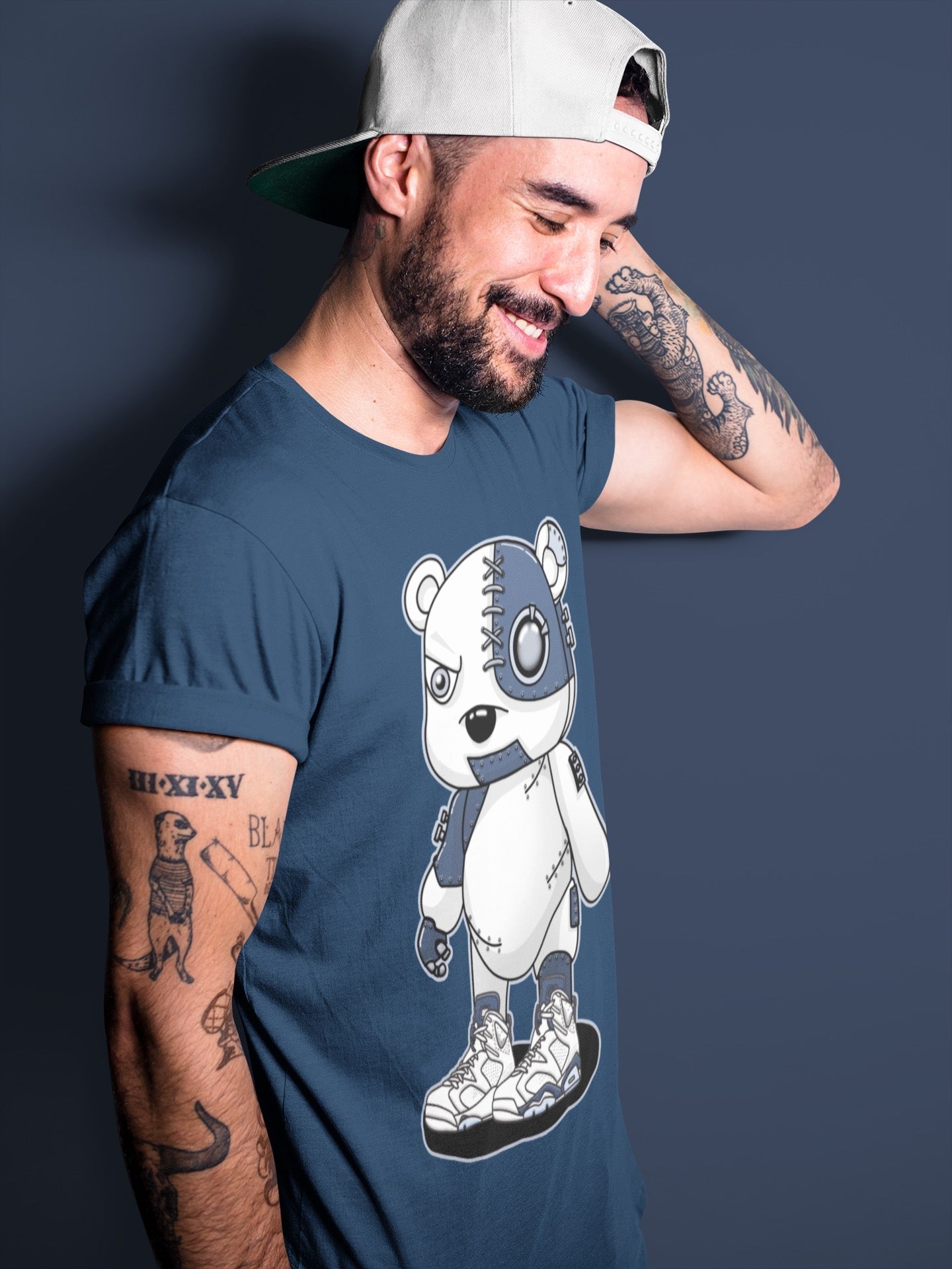 Cyborg Bear Unisex Tops - Air Jordan 6 Midnight Navy