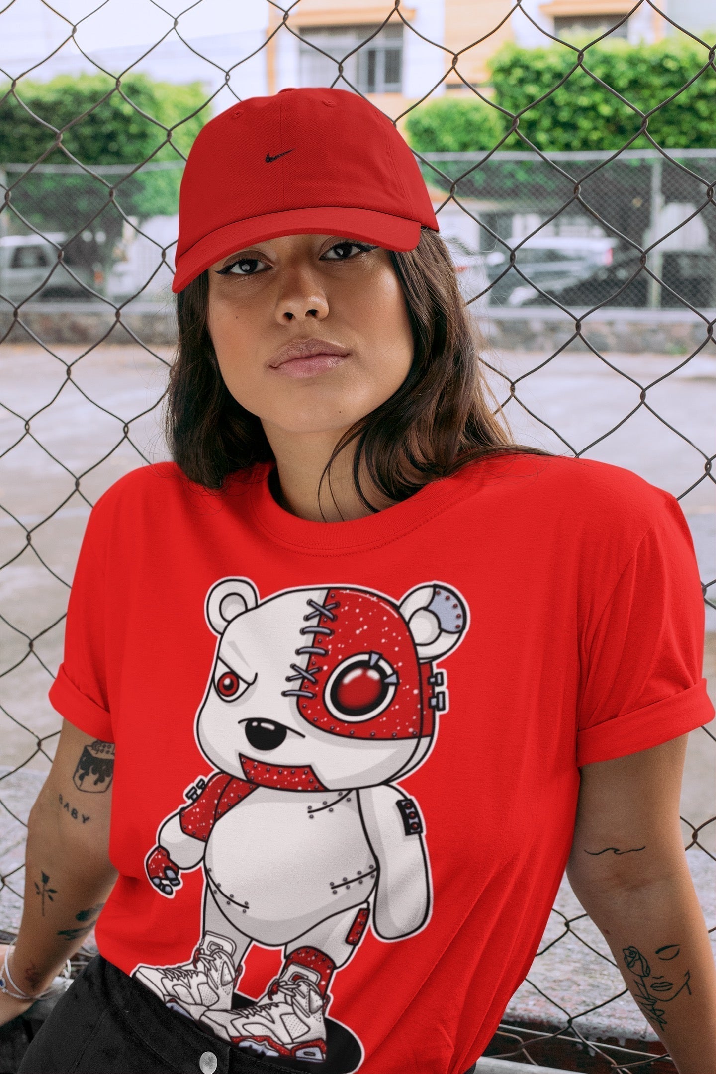 Cyborg Bear Unisex Tops - Air Jordan 6 Red Velvet Cookies