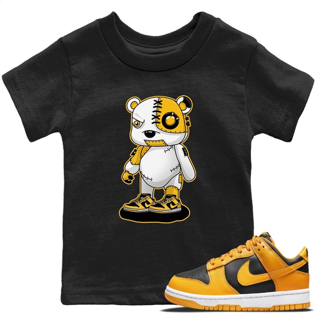 Cyborg Bear Kids Tops - Dunk Championship Goldenrod