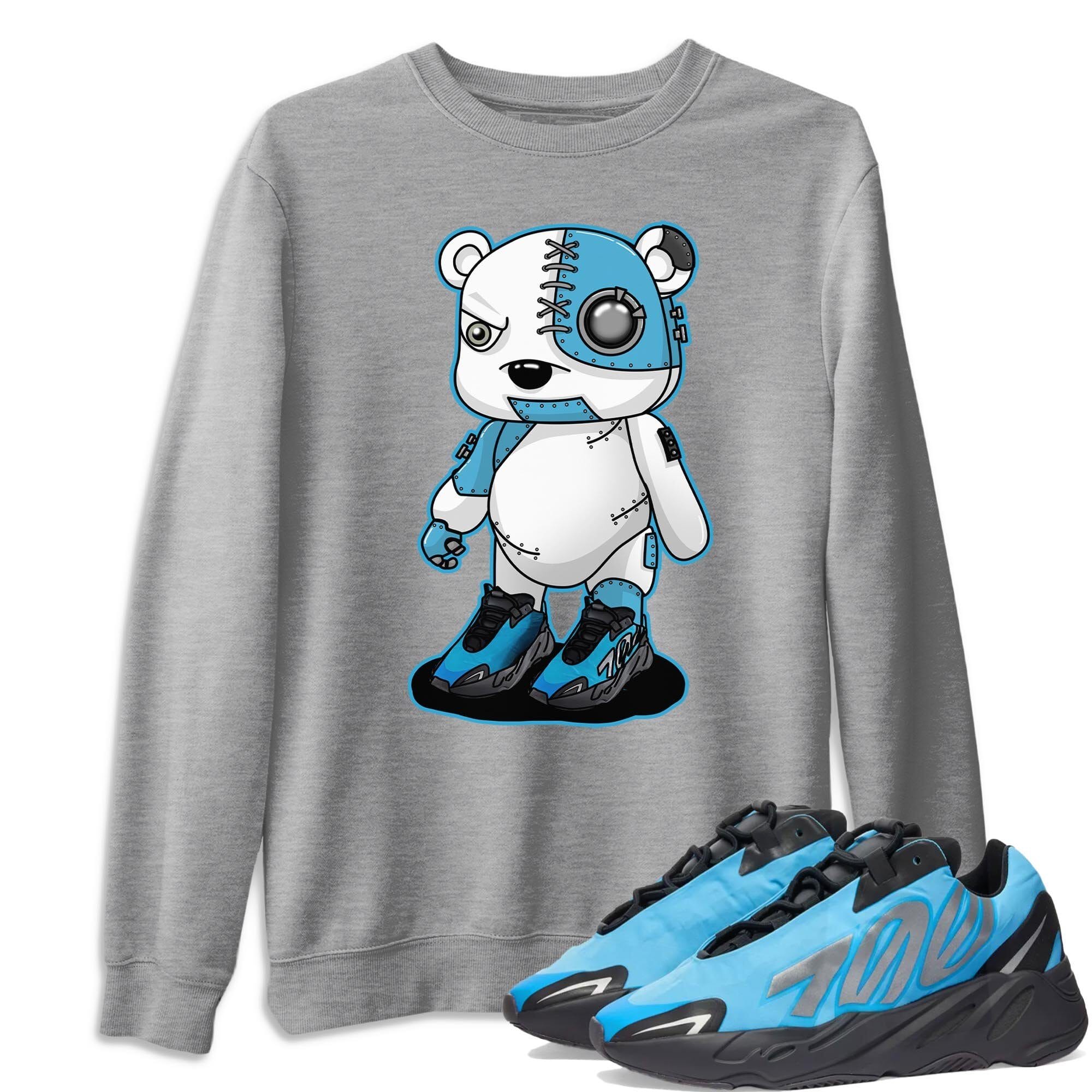 Cyborg Bear Unisex Tops - Yeezy 700 Bright Cyan