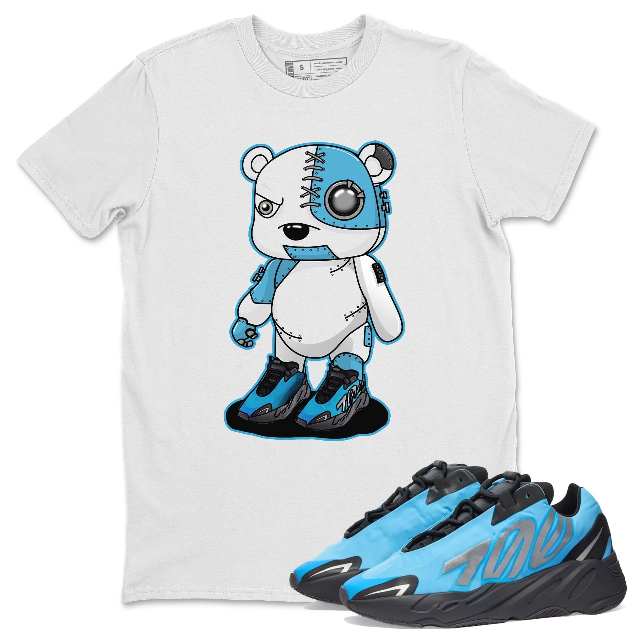 Cyborg Bear Unisex Tops - Yeezy 700 Bright Cyan