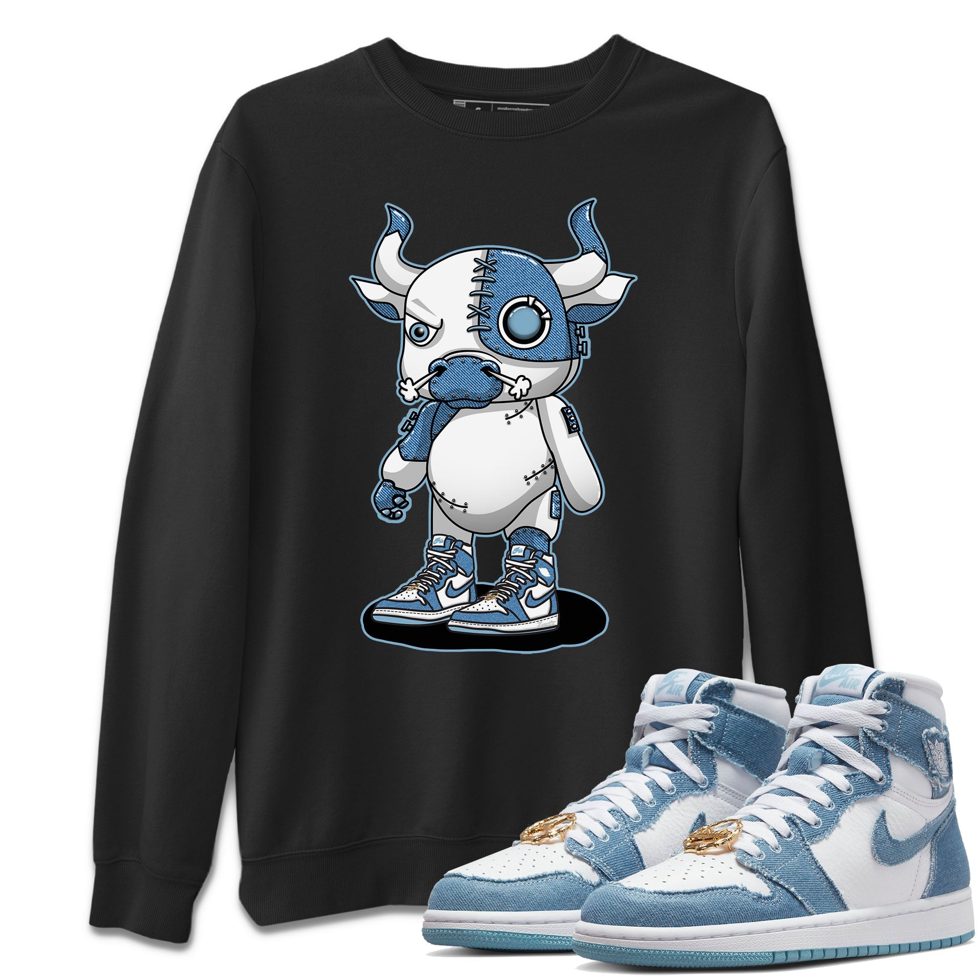 Cyborg Bull Unisex Tops - Air Jordan 1 Denim