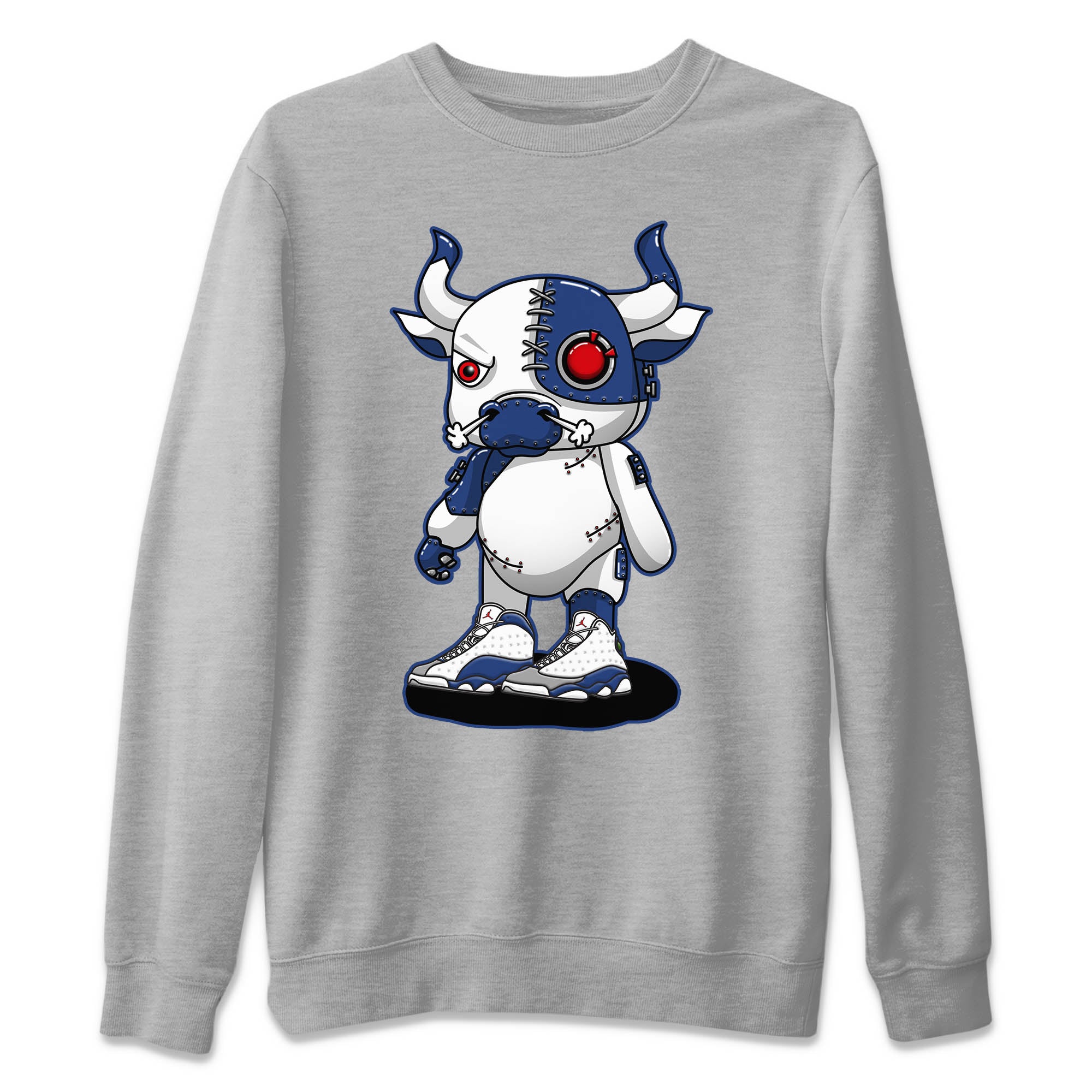 Cyborg Bull Unisex Tops - Air Jordan 13 French Blue