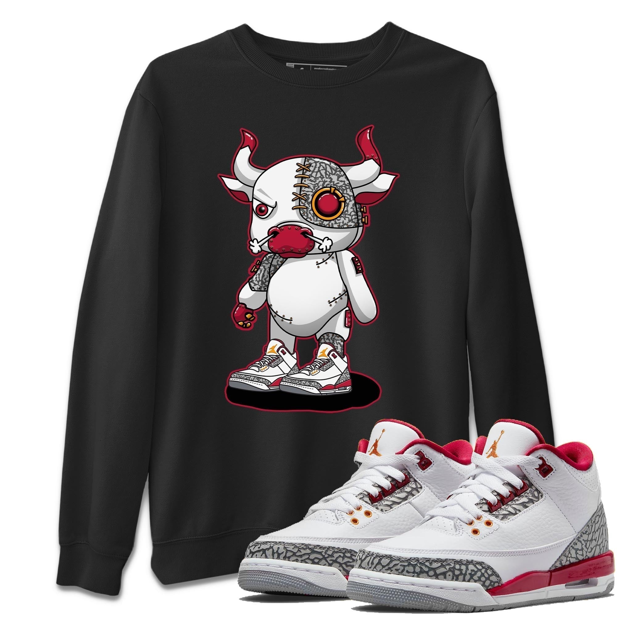 Cyborg Bull Unisex Tops - Air Jordan 3 Cardinal