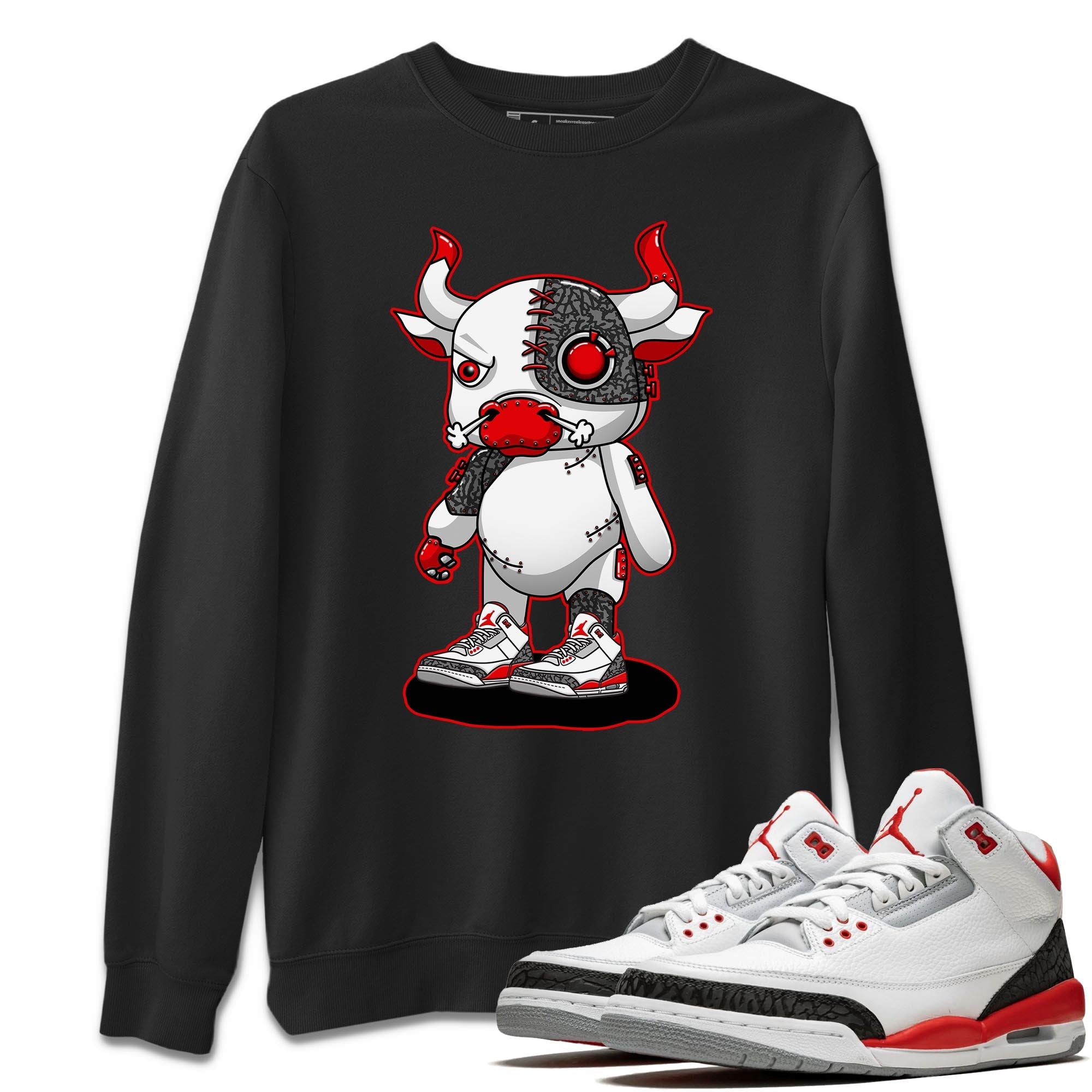 Cyborg Bull Unisex Tops - Air Jordan 3 Fire Red