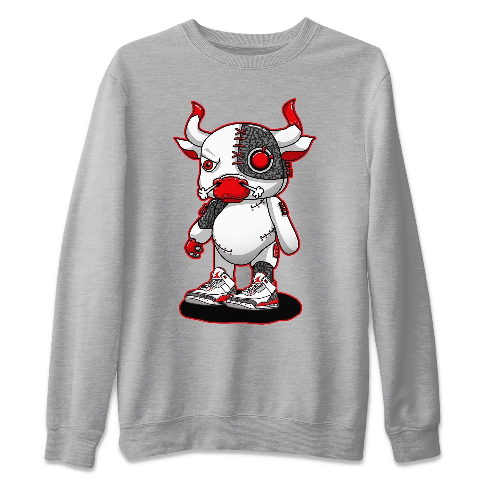 Cyborg Bull Unisex Tops - Air Jordan 3 Fire Red