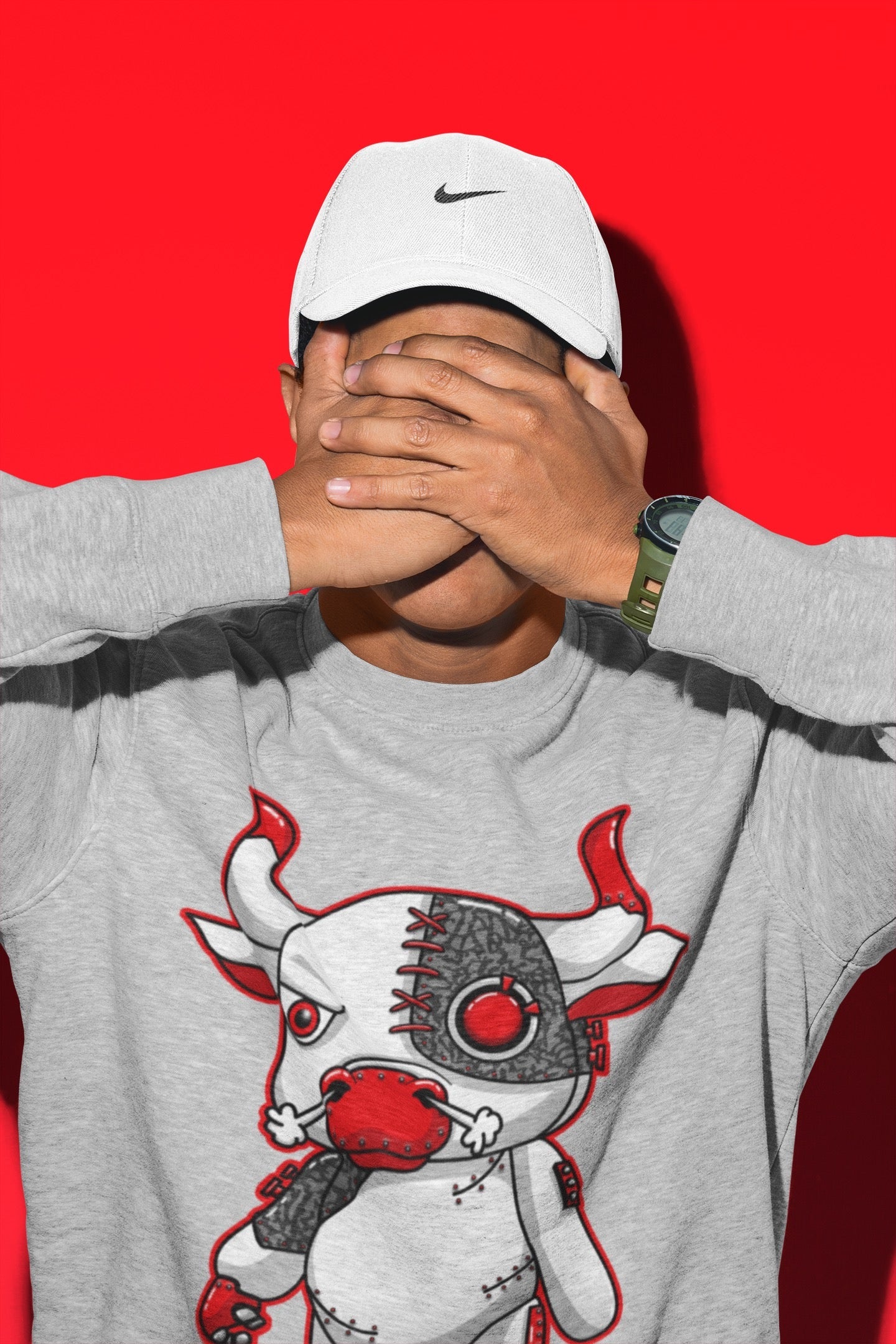 Cyborg Bull Unisex Tops - Air Jordan 3 Fire Red