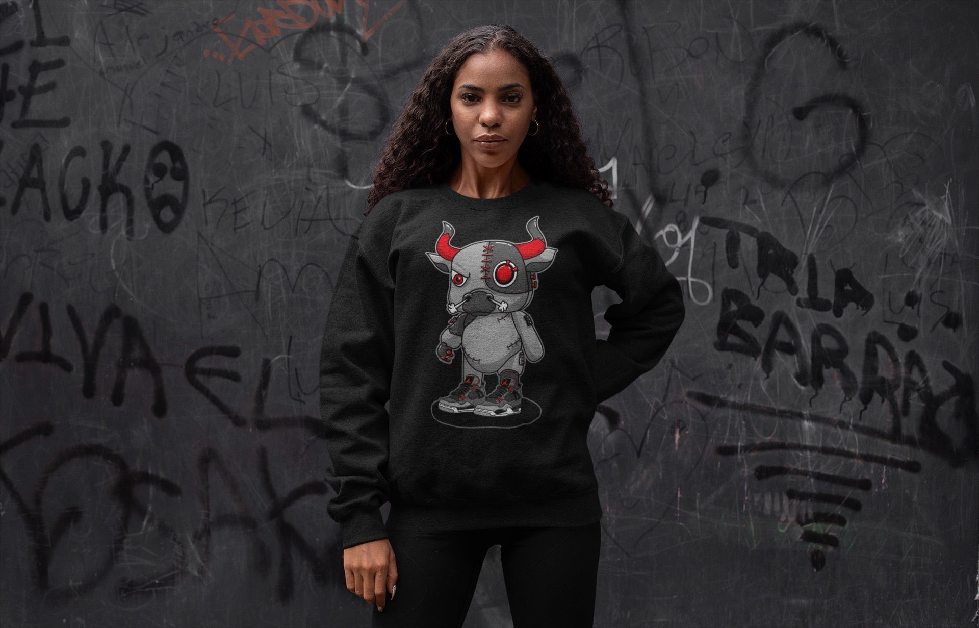 Cyborg Bull Unisex Tops - Air Jordan 4 Infrared