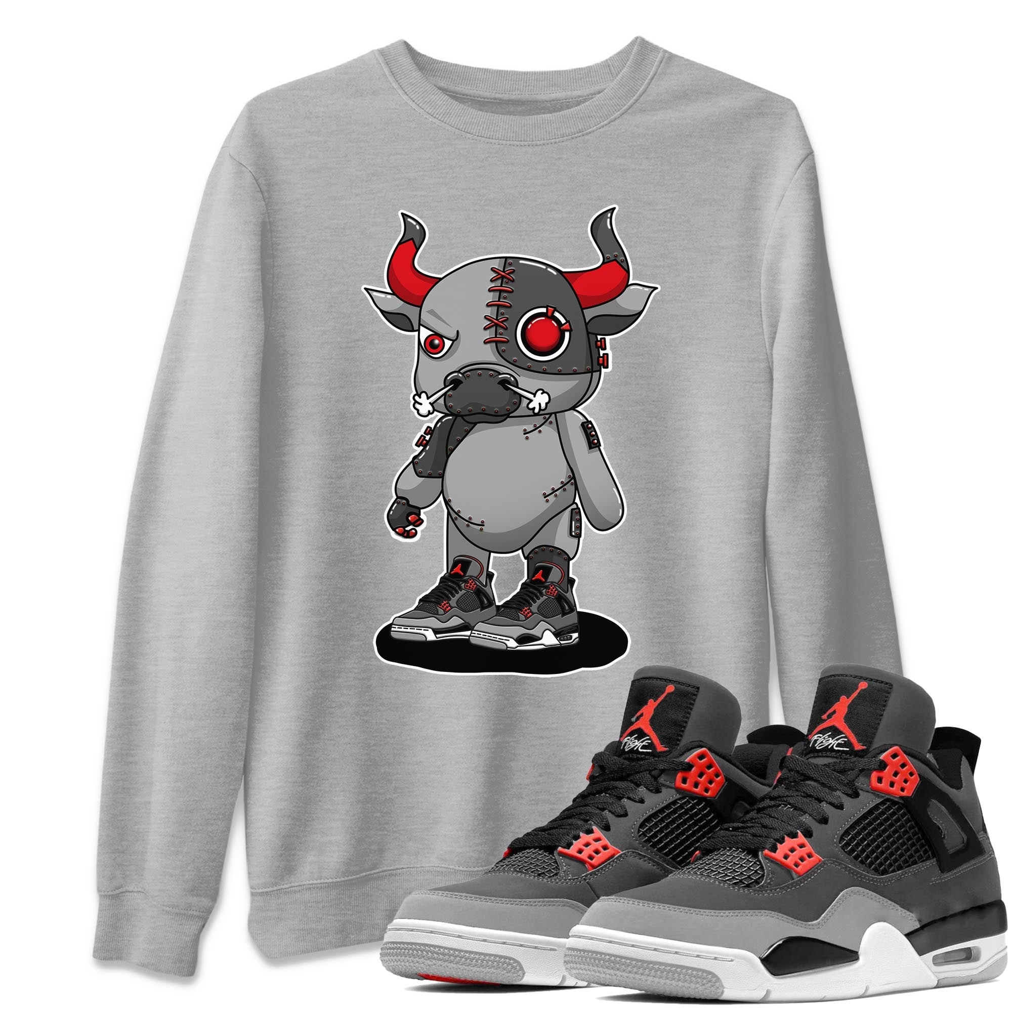 Cyborg Bull Unisex Tops - Air Jordan 4 Infrared