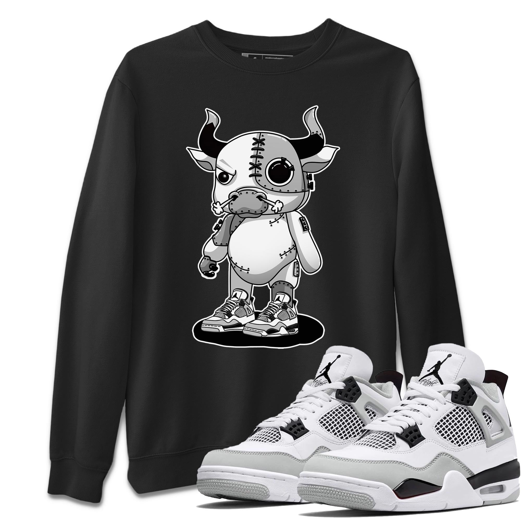 Cyborg Bull Unisex Tops - Air Jordan 4 Military Black