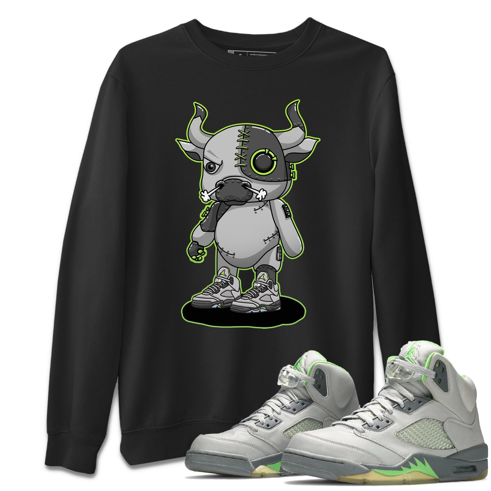 Cyborg Bull Unisex Tops - Air Jordan 5 Green Bean