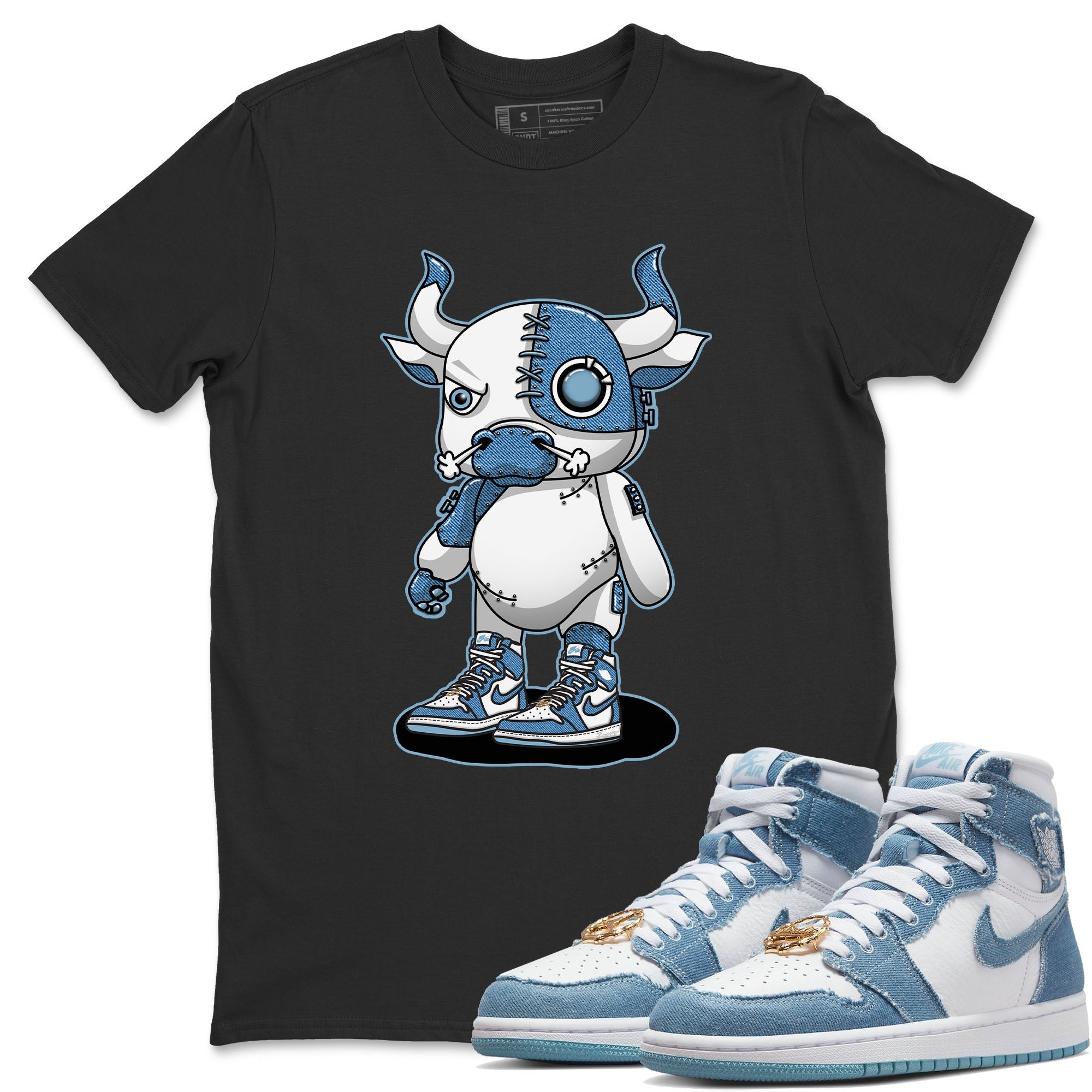 Cyborg Bull Unisex Tops - Air Jordan 1 Denim