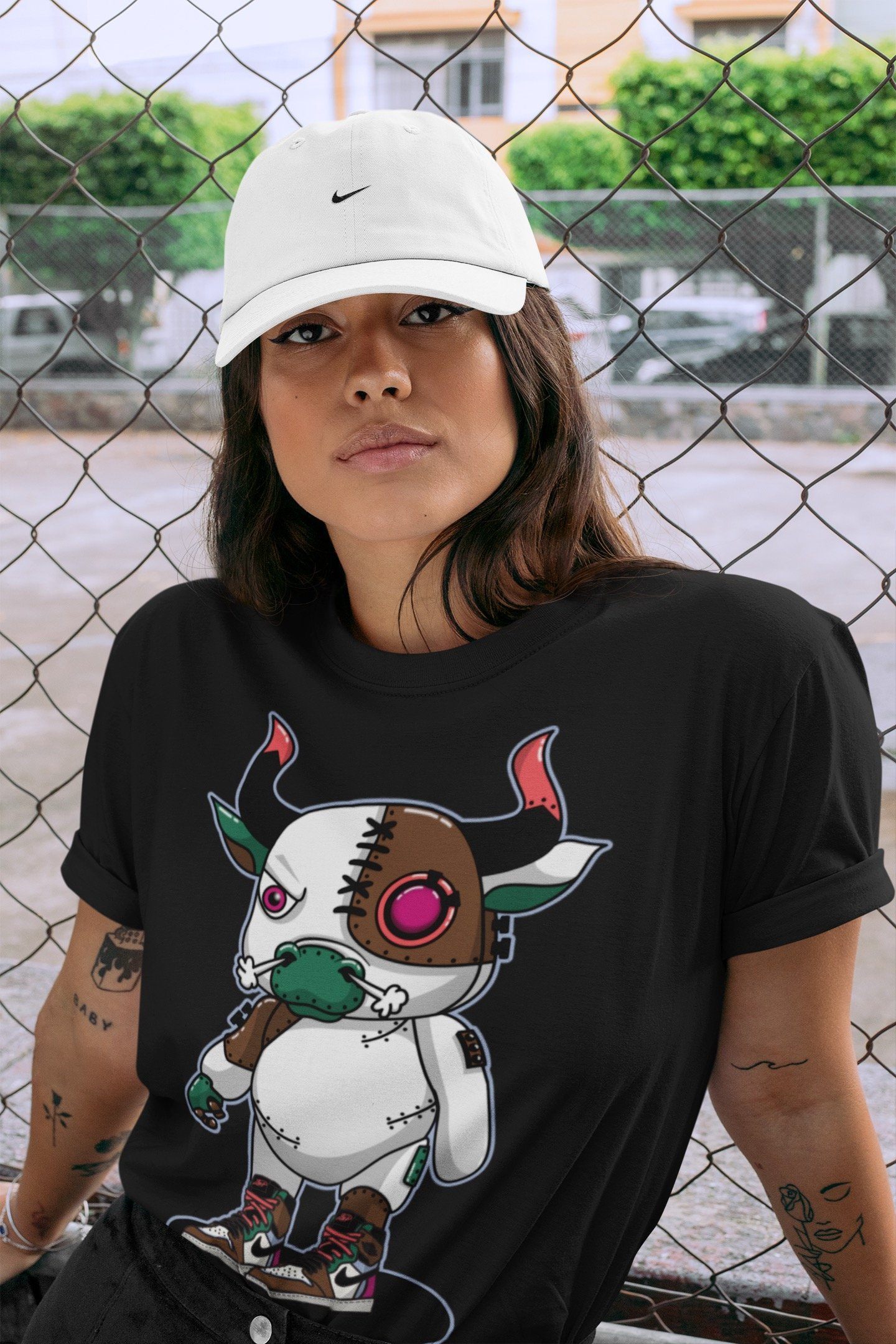 Cyborg Bull Unisex Tops - Air Jordan 1 Hand Crafted