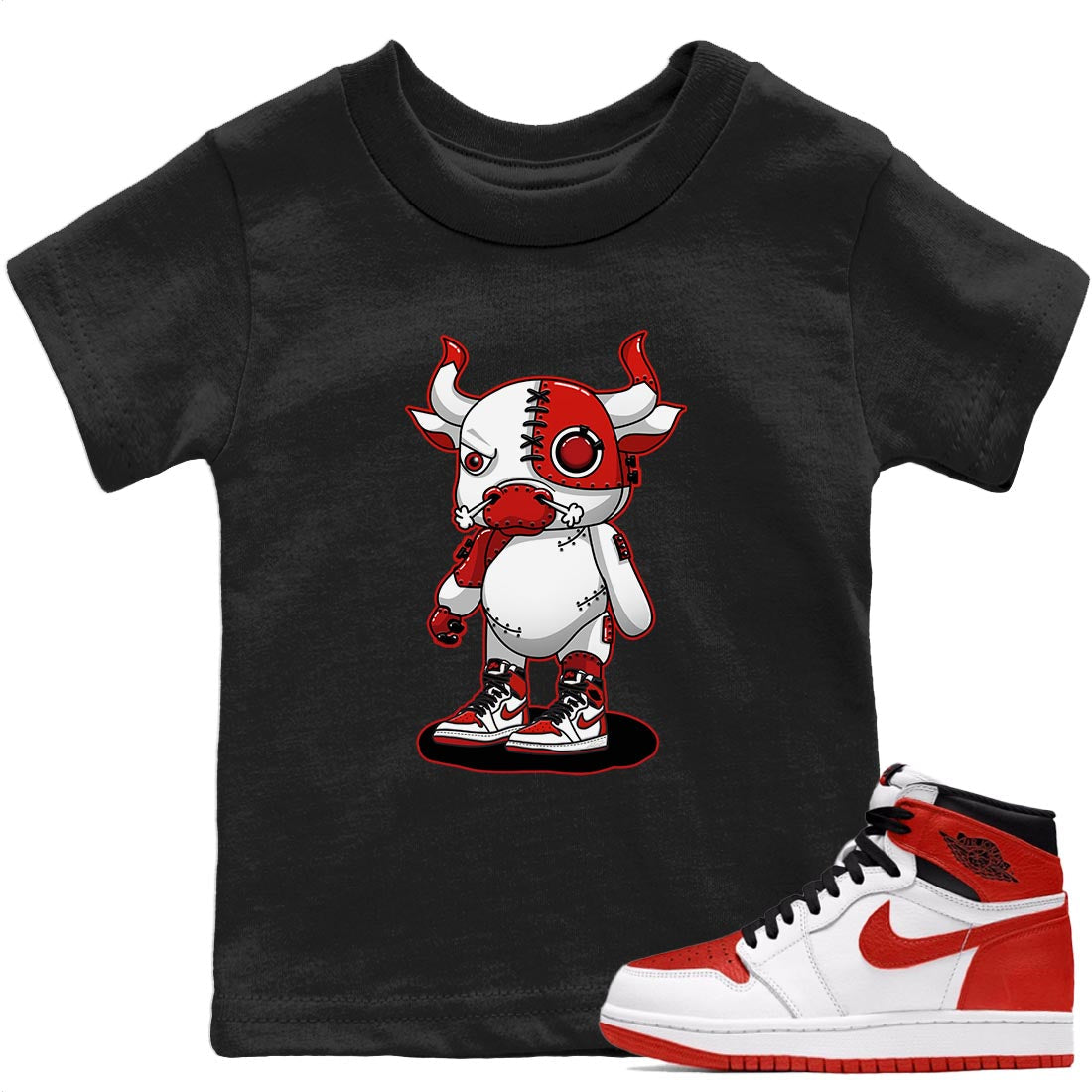 Cyborg Bull Kids Tops - Air Jordan 1 Heritage