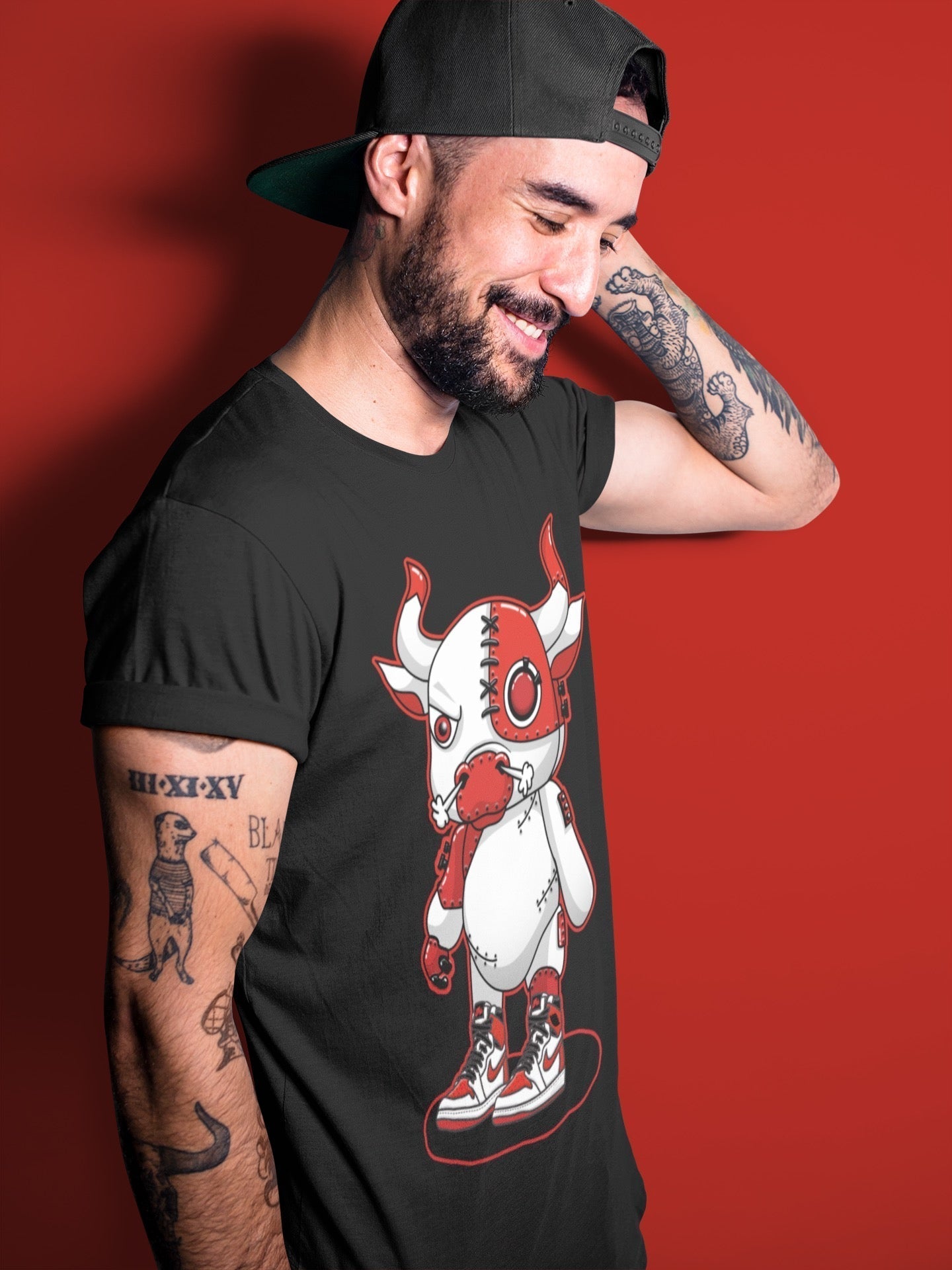 Cyborg Bull Unisex Tops - Air Jordan 1 Heritage