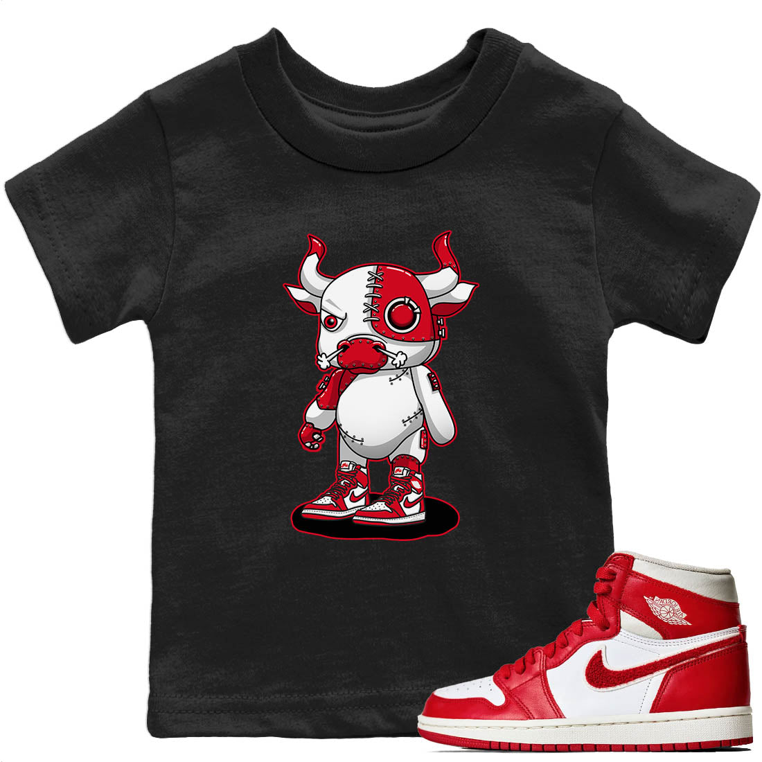 Cyborg Bull Kids Tops - Air Jordan 1 Newstalgia
