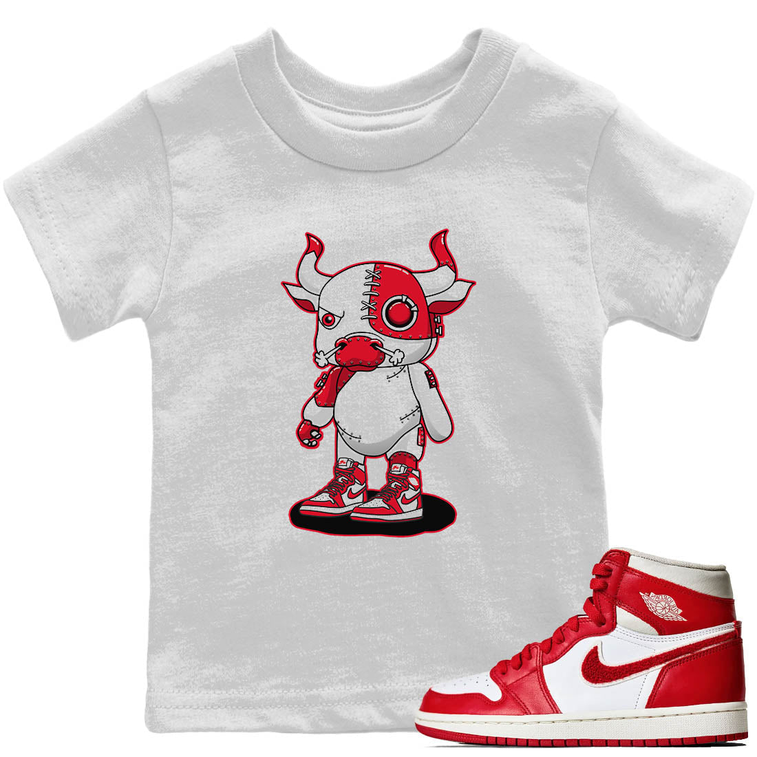 Cyborg Bull Kids Tops - Air Jordan 1 Newstalgia