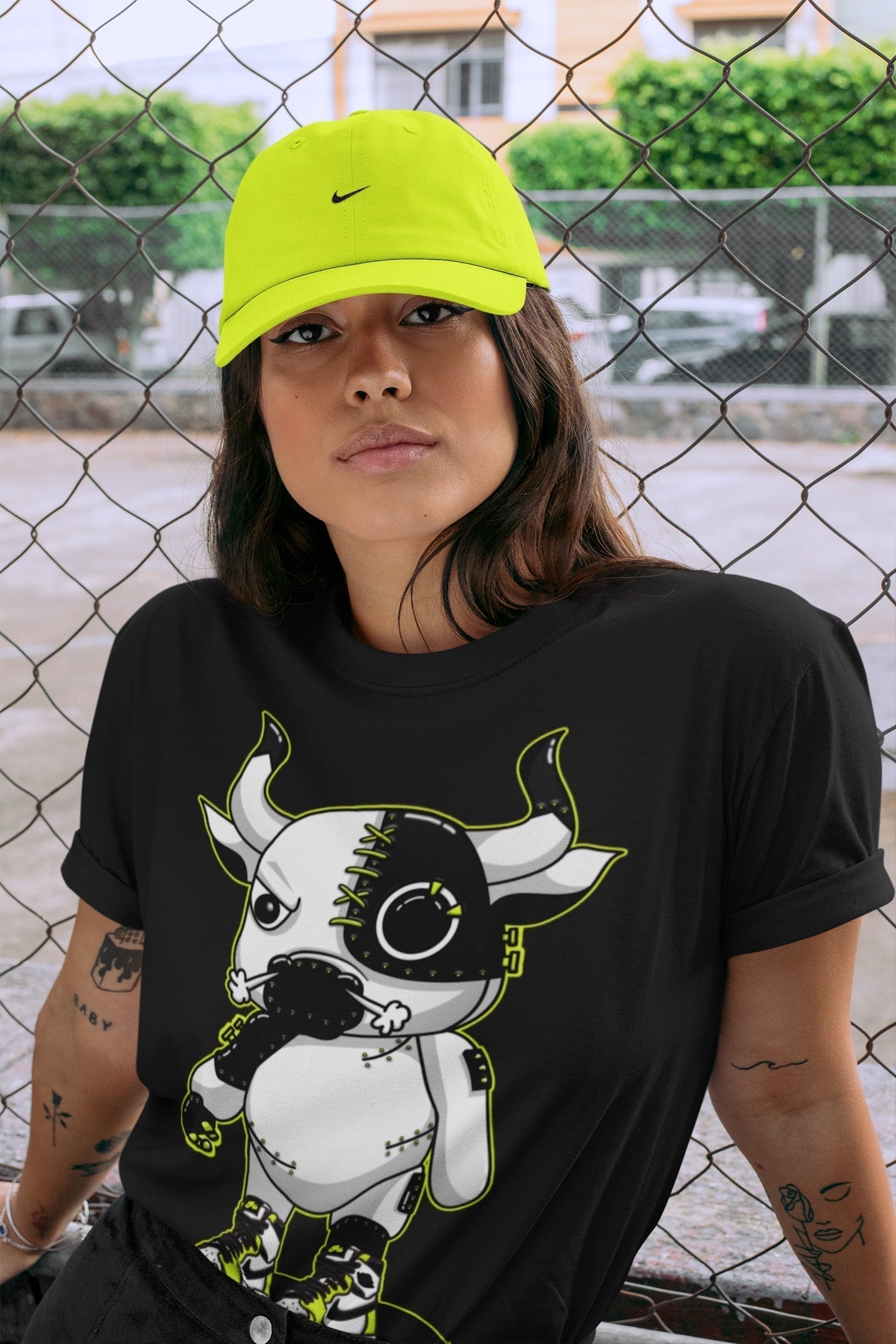 Cyborg Bull Unisex Tops - Air Jordan 1 Visionaire