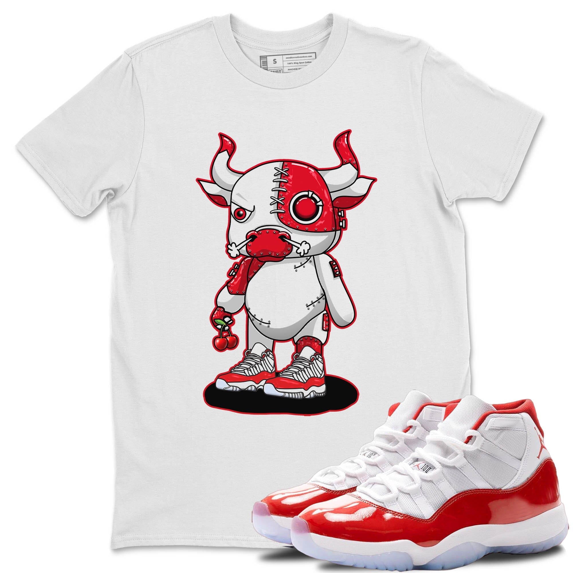 Cyborg Bull Unisex Tops - Air Jordan 11 Cherry