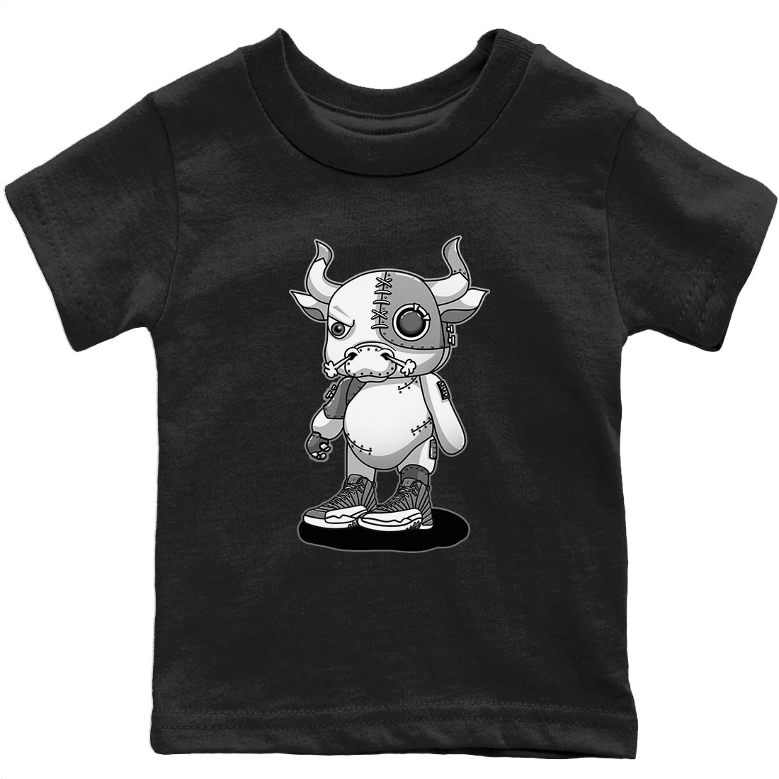 Cyborg Bull Kids Tops - Air Jordan 12 Stealth
