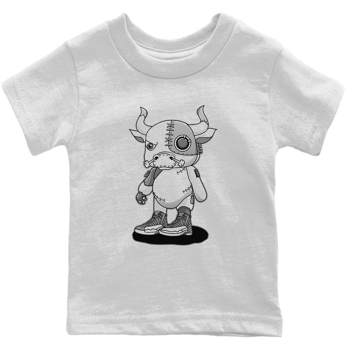 Cyborg Bull Kids Tops - Air Jordan 12 Stealth
