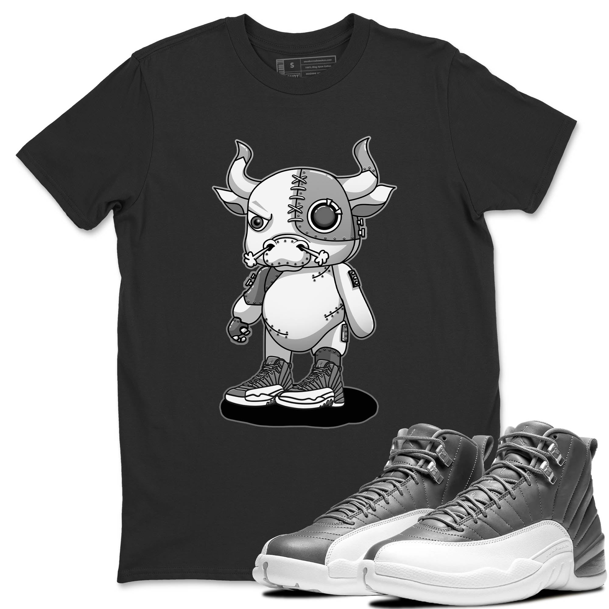 Cyborg Bull Unisex Tops - Air Jordan 12 Stealth