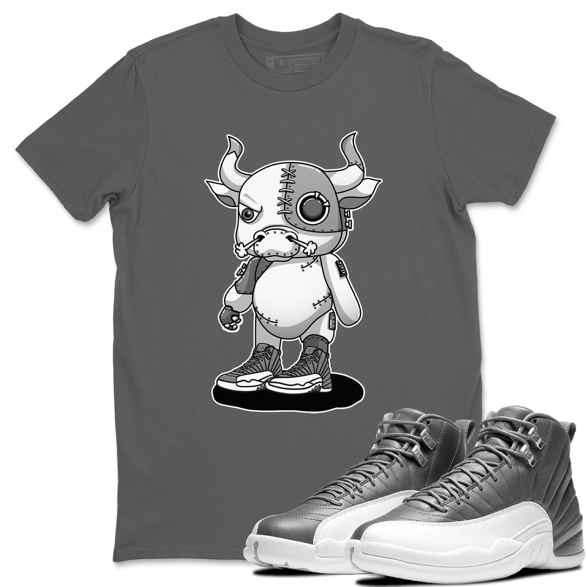 Cyborg Bull Unisex Tops - Air Jordan 12 Stealth