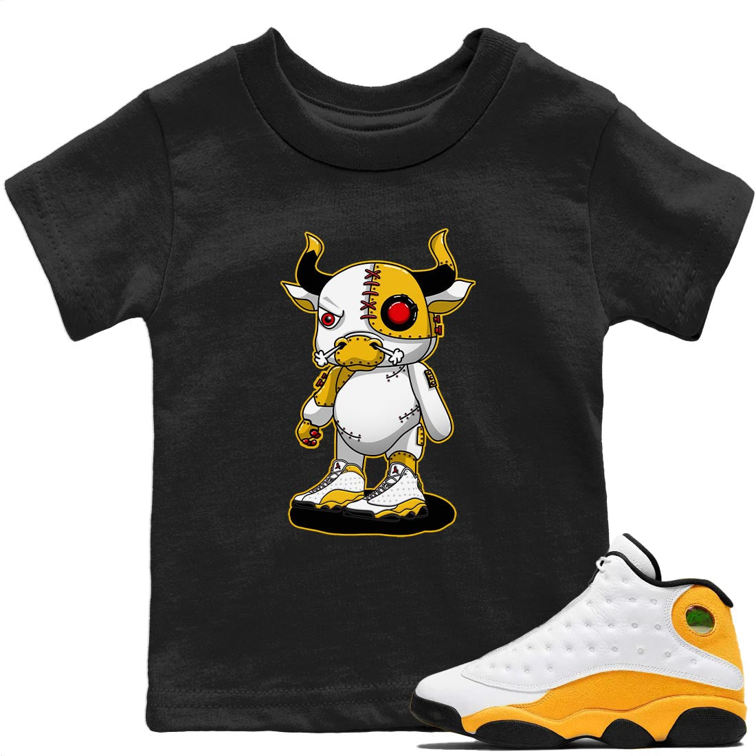 Cyborg Bull Kids Tops - Air Jordan 13 Del Sol