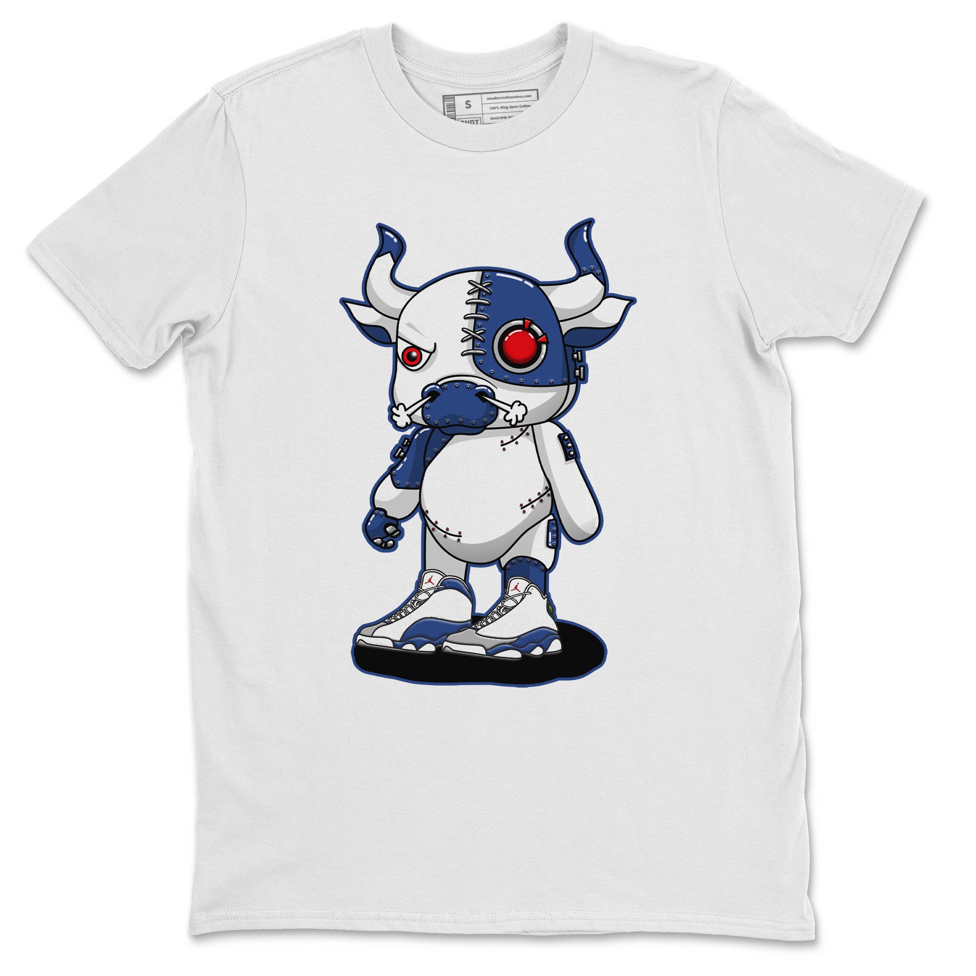 Cyborg Bull Unisex Tops - Air Jordan 13 French Blue