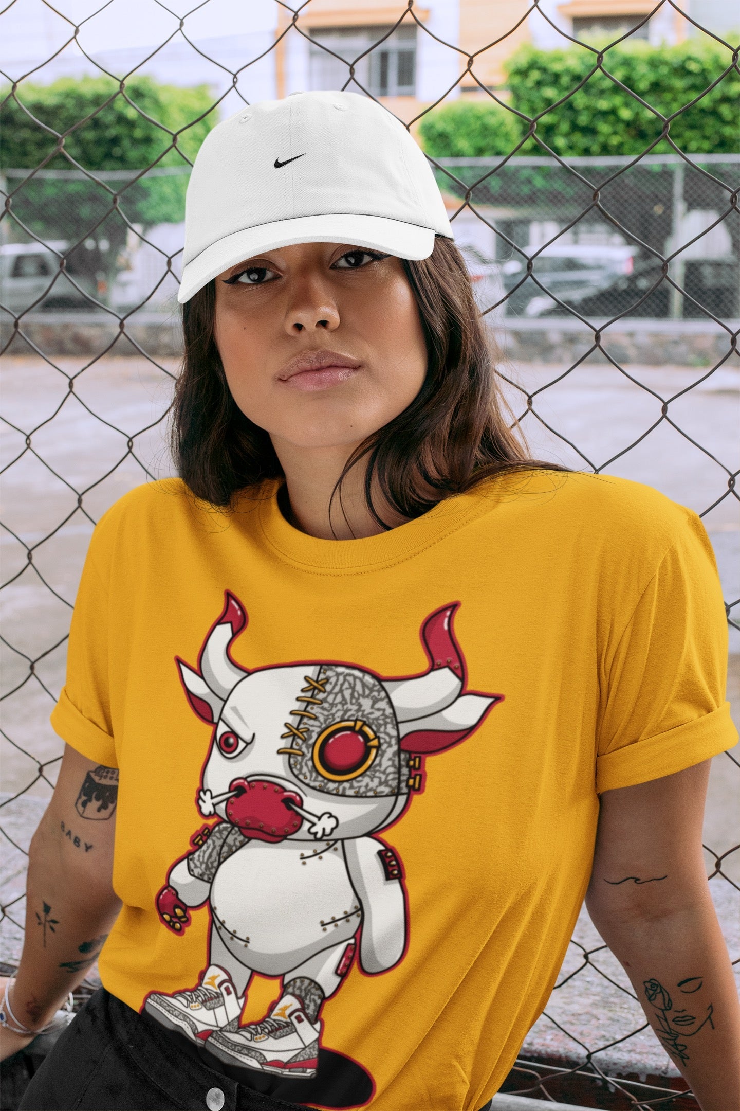 Cyborg Bull Unisex Tops - Air Jordan 3 Cardinal