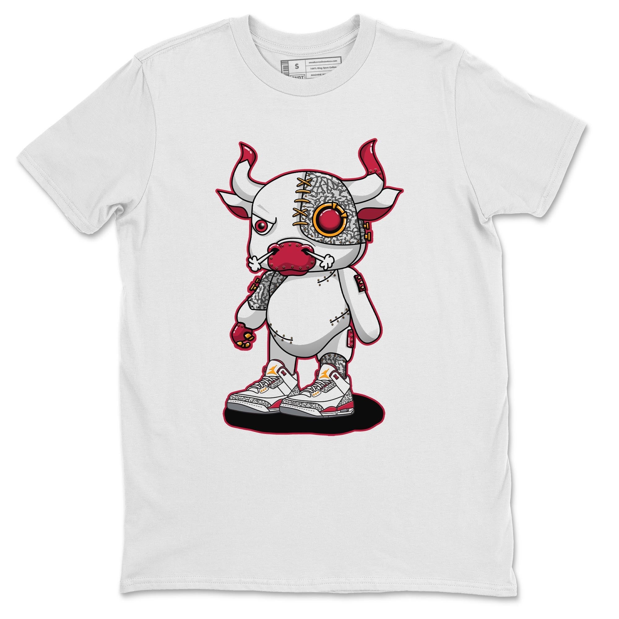 Cyborg Bull Unisex Tops - Air Jordan 3 Cardinal