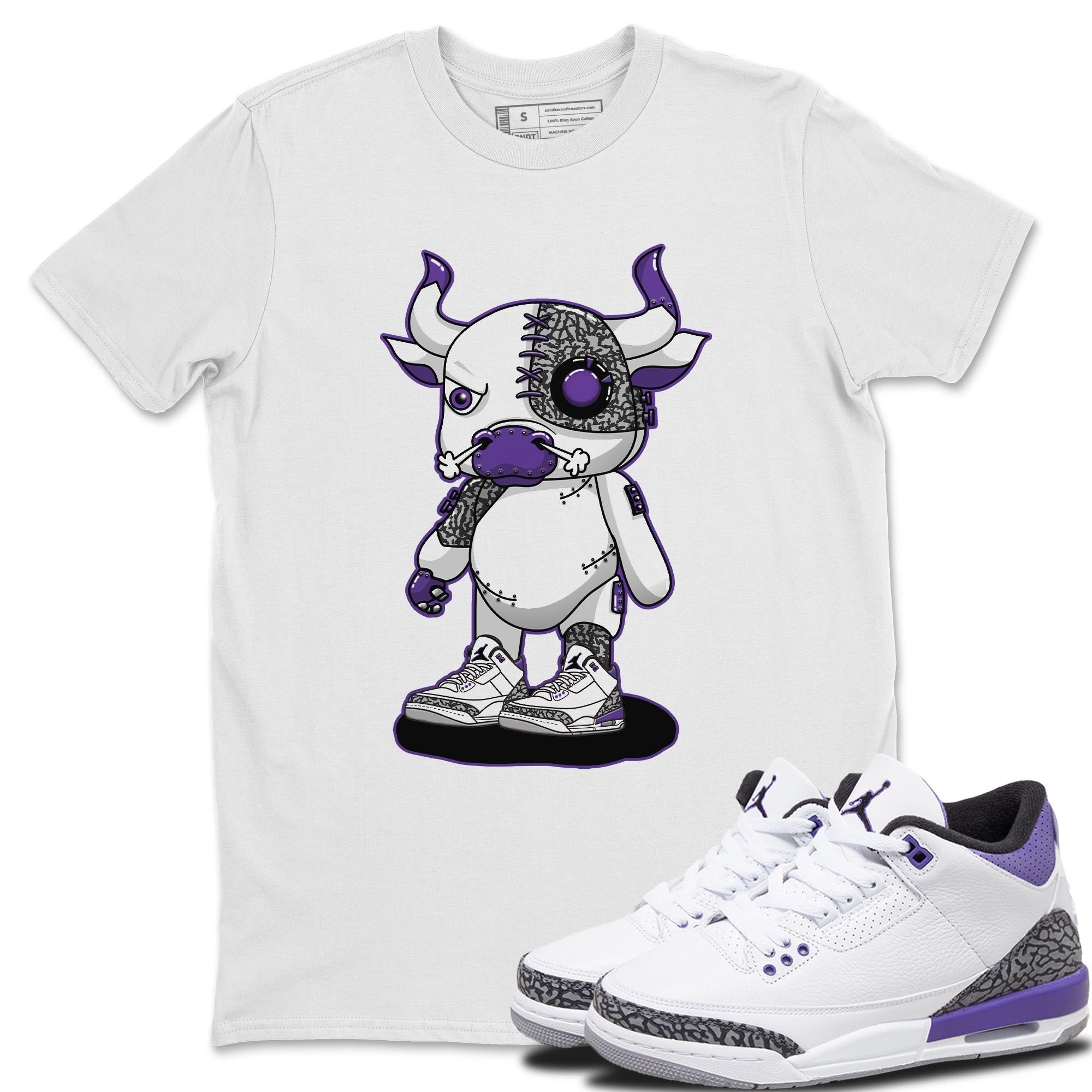 Cyborg Bull Unisex Tops - Air Jordan 3 Dark Iris