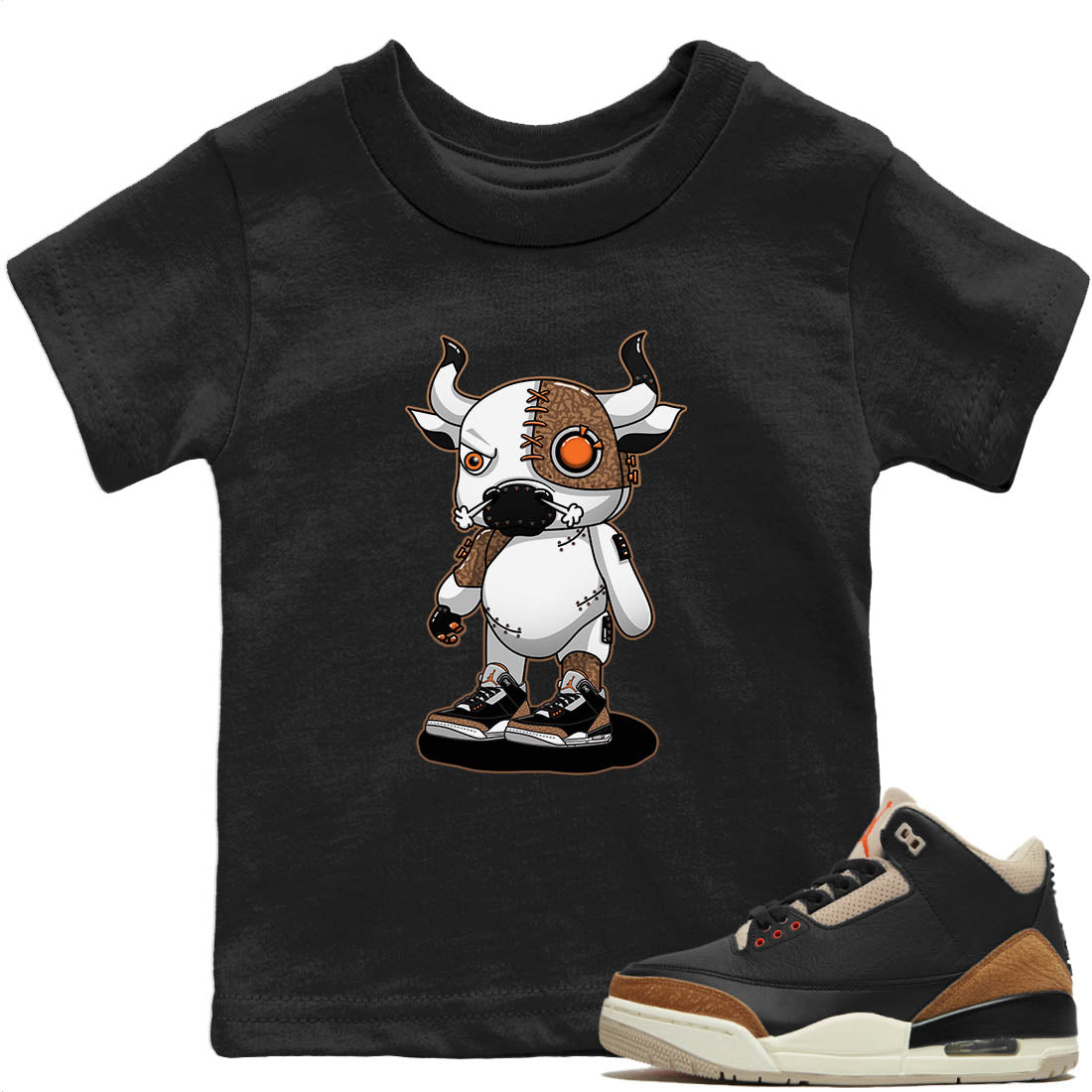 Cyborg Bull Kids Tops - Air Jordan 3 Desert Elephant