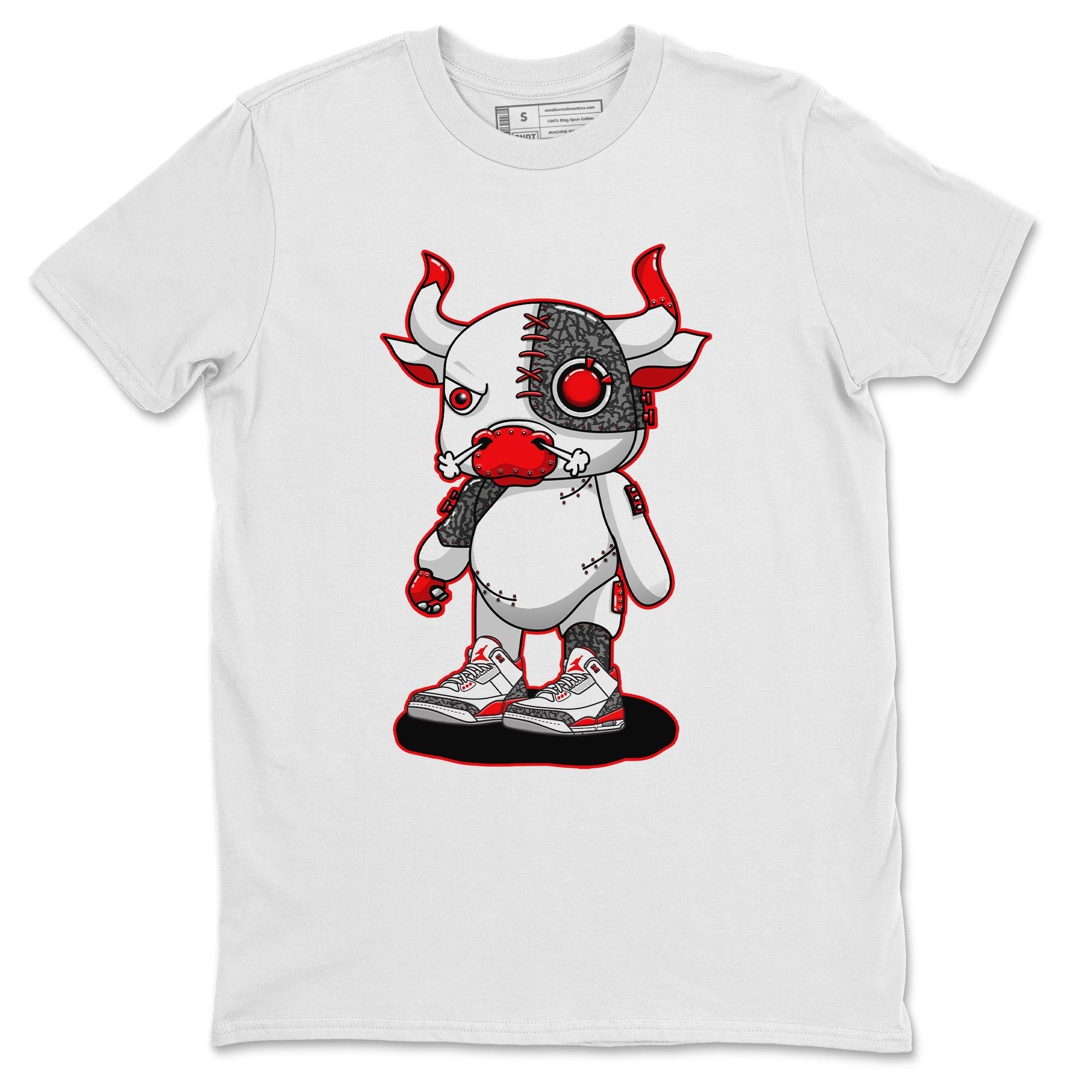 Cyborg Bull Unisex Tops - Air Jordan 3 Fire Red