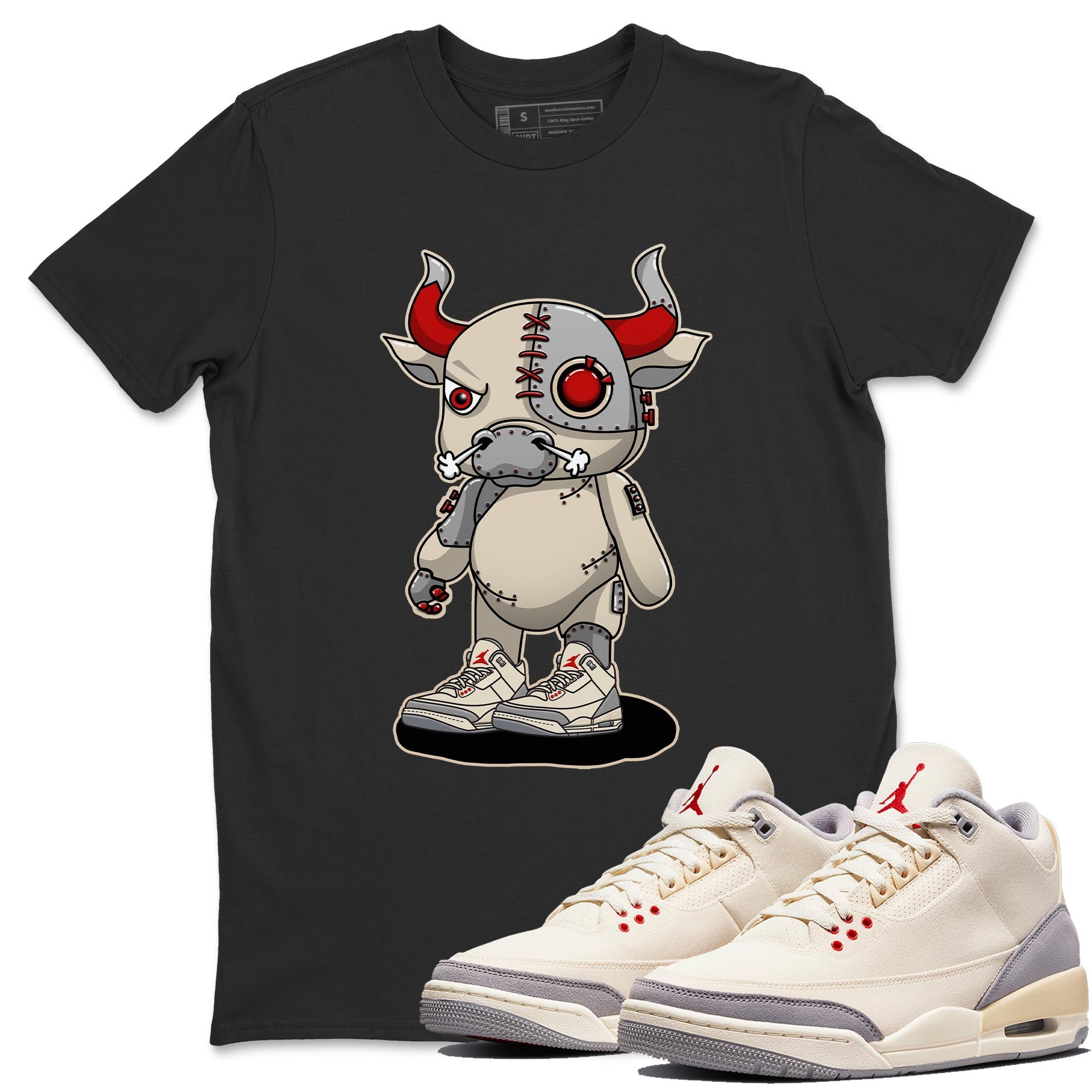 Cyborg Bull Unisex Tops - Air Jordan 3 Muslin