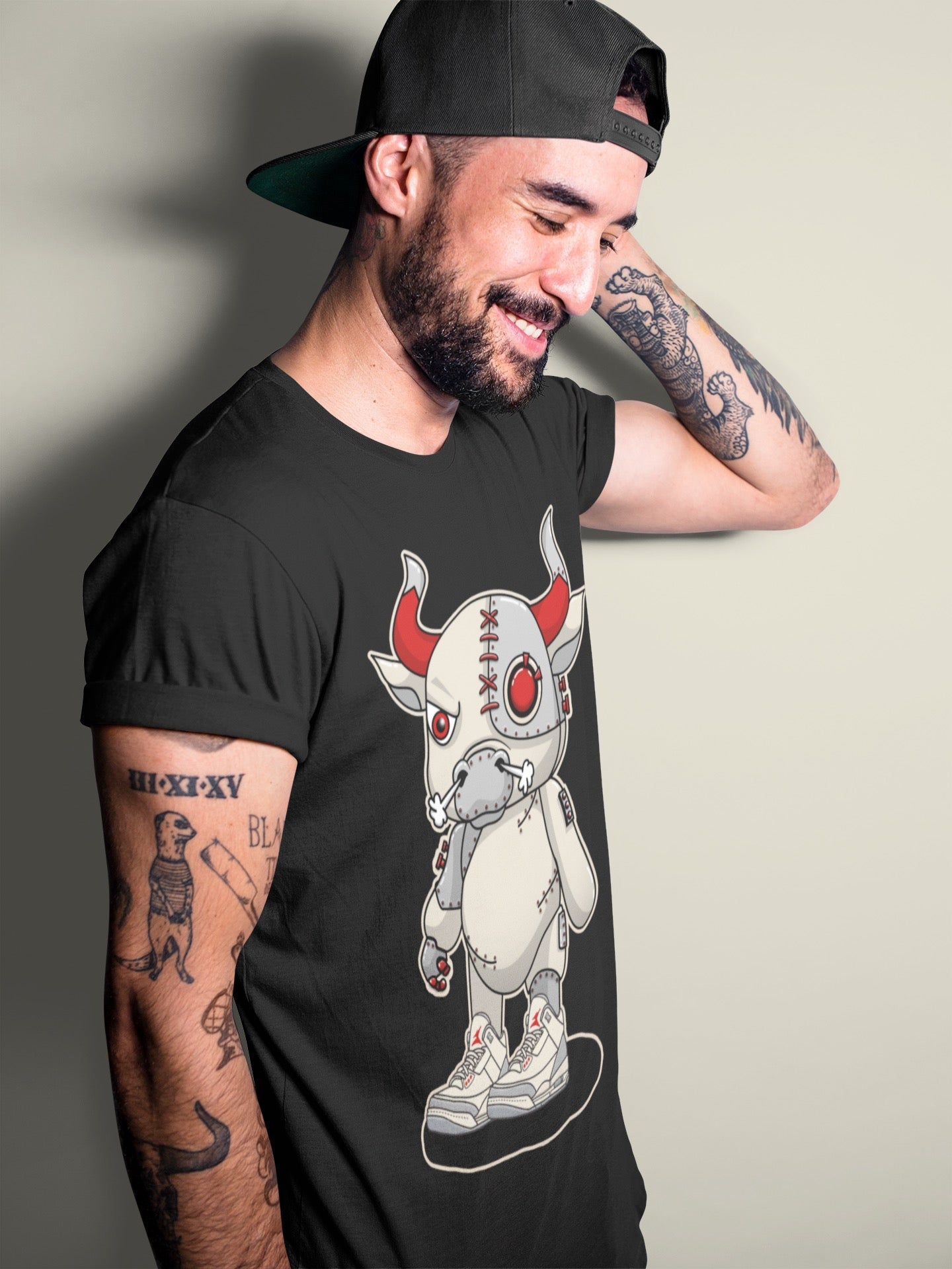 Cyborg Bull Unisex Tops - Air Jordan 3 Muslin