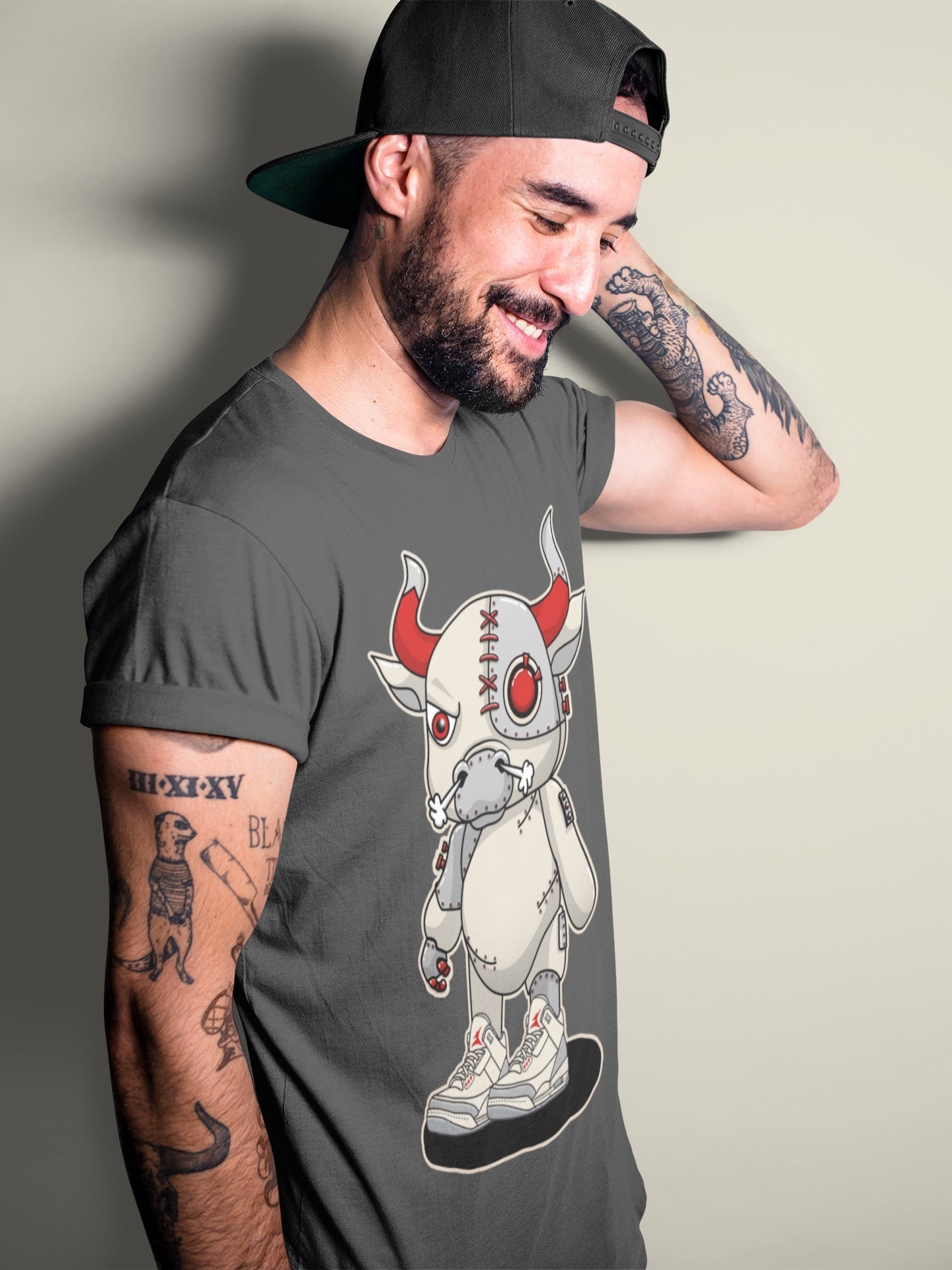 Cyborg Bull Unisex Tops - Air Jordan 3 Muslin