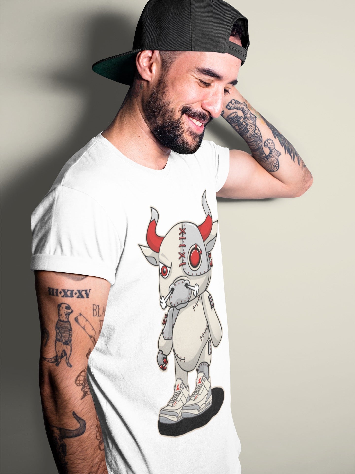Cyborg Bull Unisex Tops - Air Jordan 3 Muslin