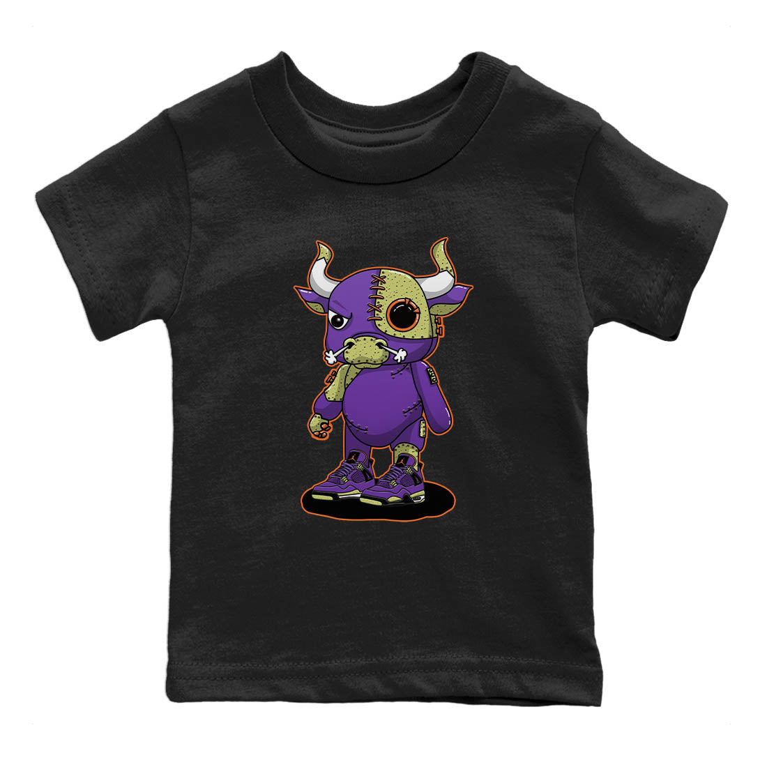 Cyborg Bull Kids Tops - Air Jordan 4 Canyon Purple