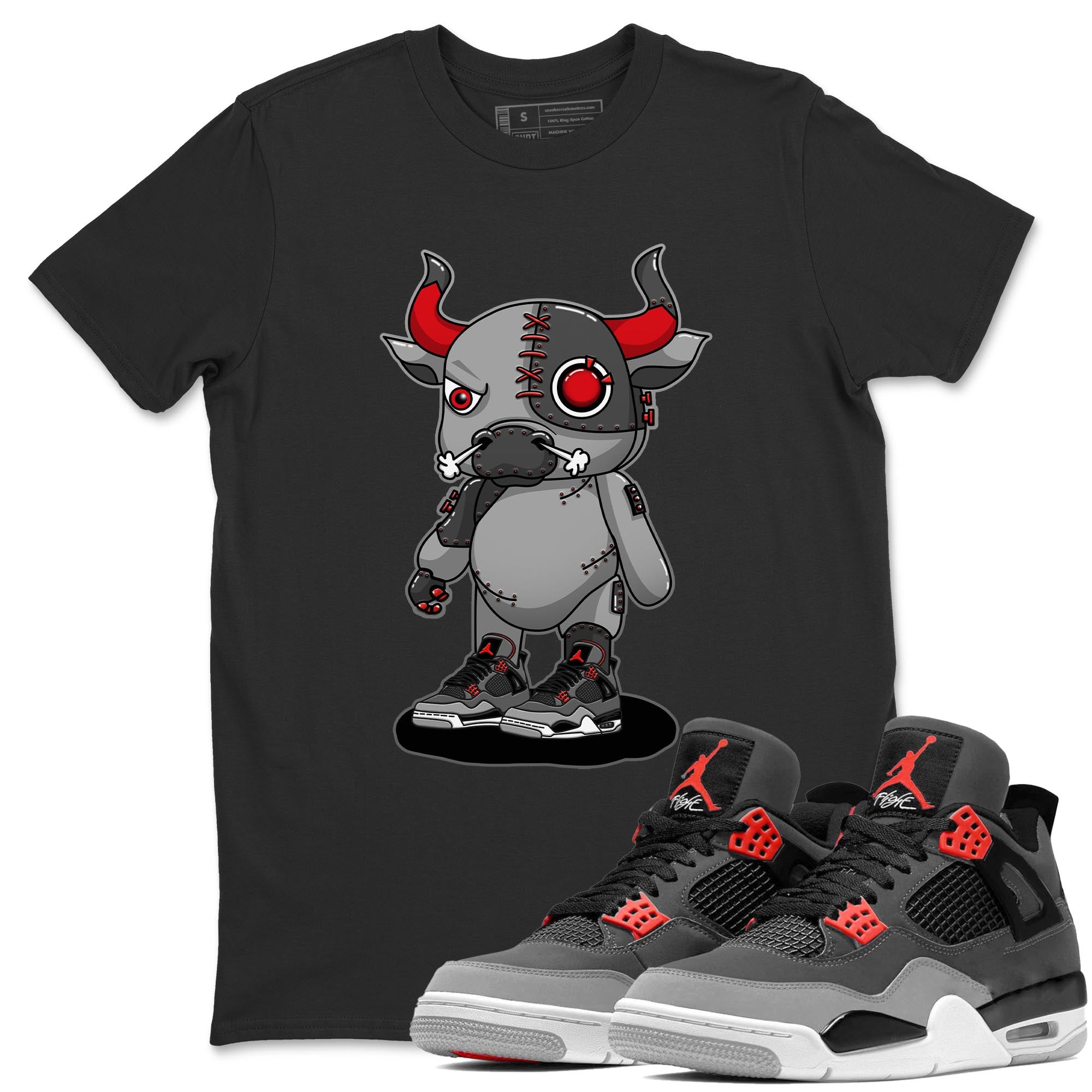 Cyborg Bull Unisex Tops - Air Jordan 4 Infrared